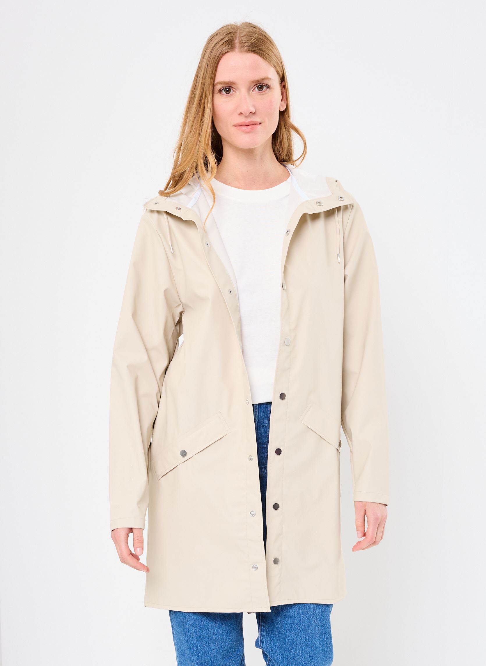 Vestes imperméable Long Jacket W3 - Unisexe femme beige Rains Vestes imperméable Long Jacket W3 - Unisexe femme beige DUNE