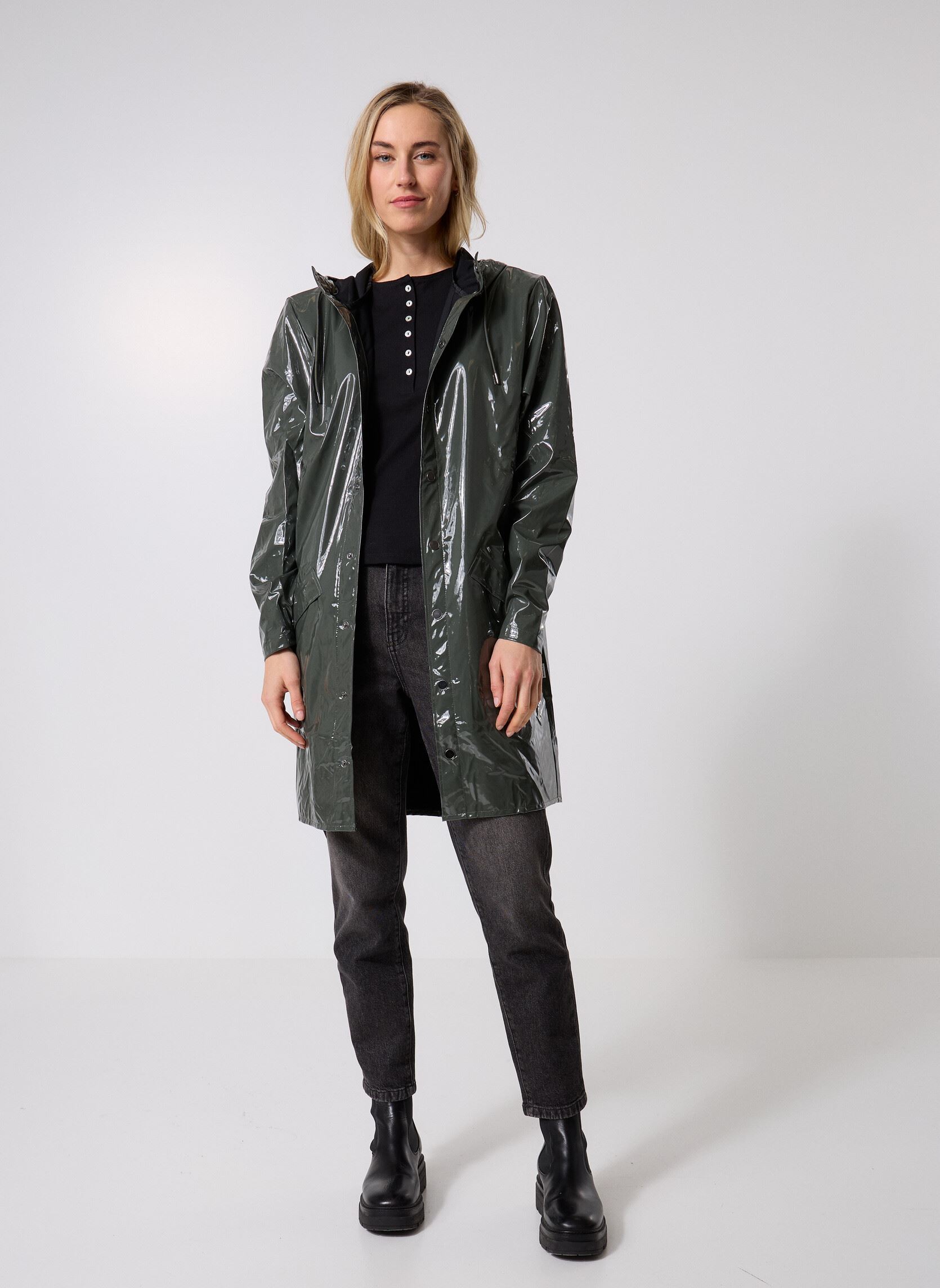 Vestes imperméable Long Jacket W3 - Unisexe femme vert Rains Vestes imperméable Long Jacket W3 - Unisexe femme vert SWAMP