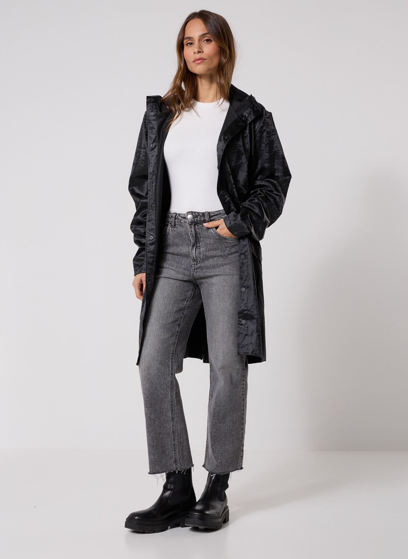 Regenjacken Long Jacket W3 - Unisexe damen schwarz Rains Regenjacken Long Jacket W3 - Unisexe damen schwarz COAL
