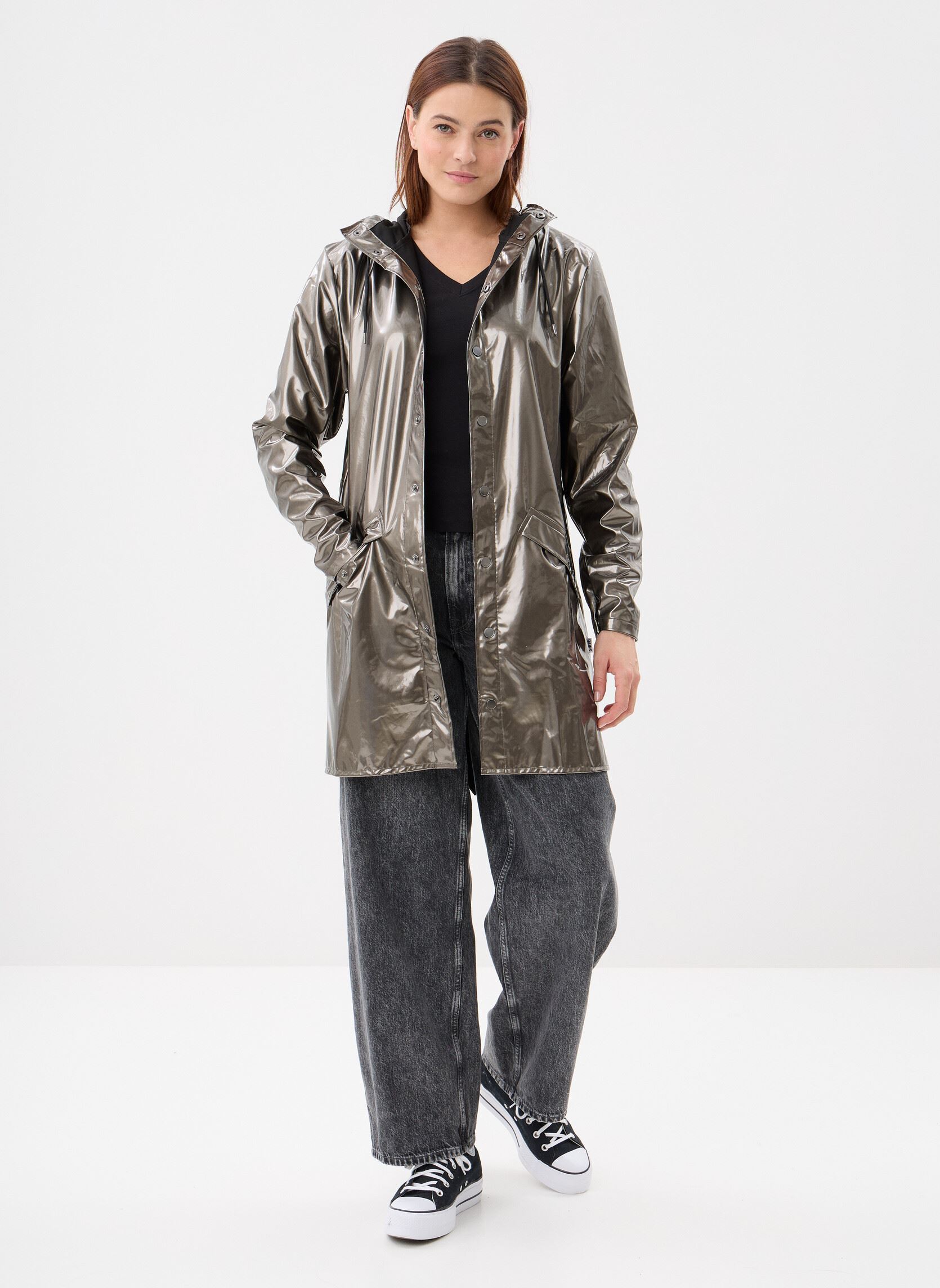 Vestes imperméable Long Jacket W3 - Unisexe femme argent Rains Vestes imperméable Long Jacket W3 - Unisexe femme argent RAVEN