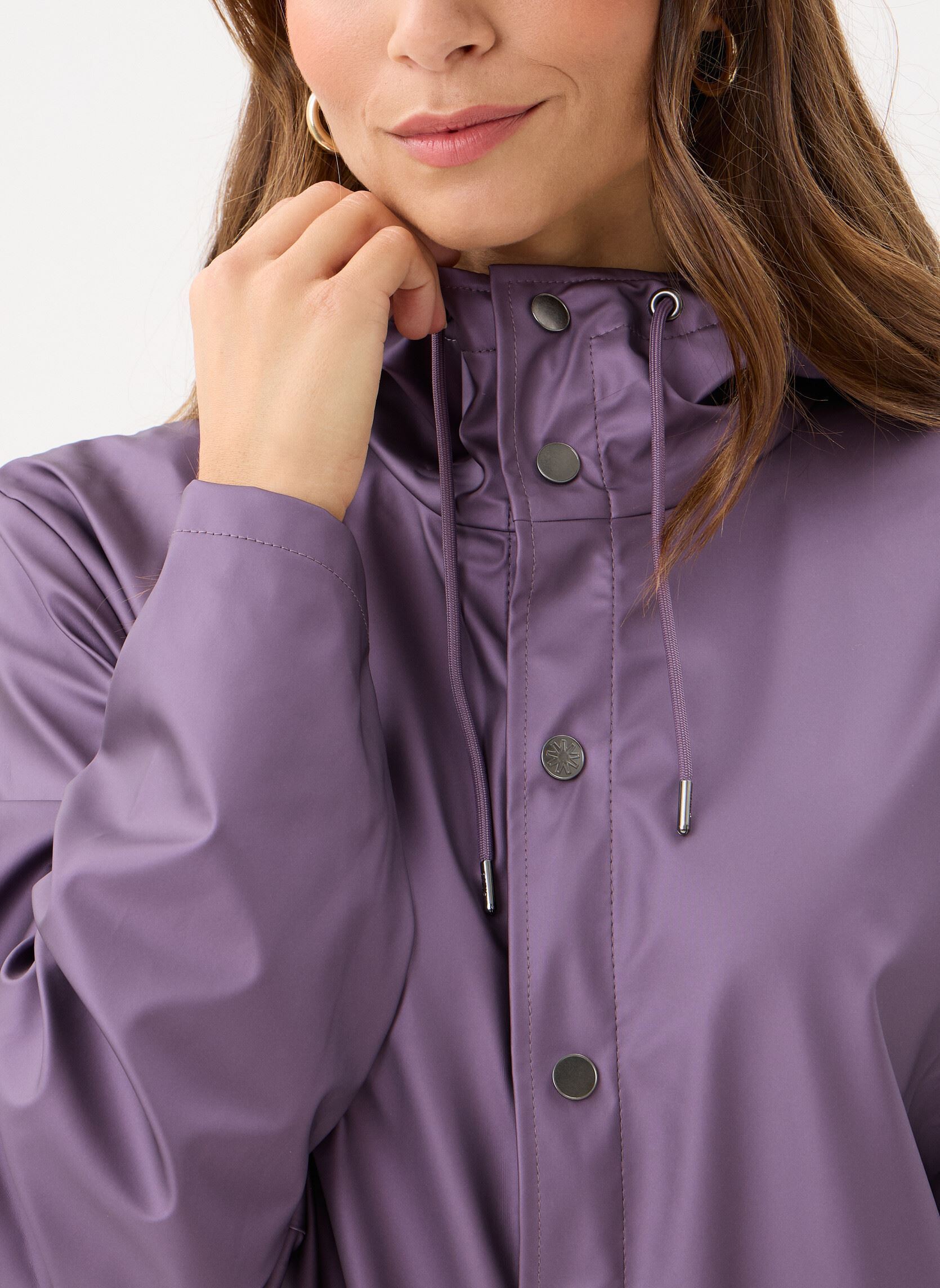 Regenjacken Long Jacket W3 - Unisexe damen violett Rains Regenjacken Long Jacket W3 - Unisexe damen violett BODY