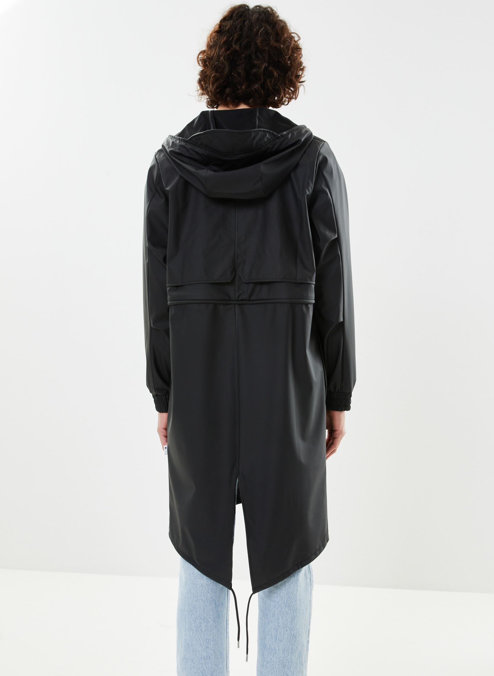 Regenjassen String W Parka dames zwart Rains Regenjassen String W Parka dames zwart BLACK