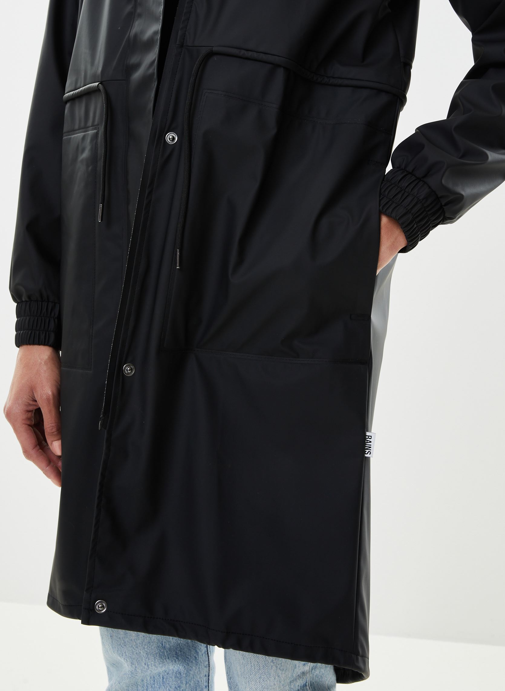 Regenjassen String W Parka dames zwart Rains Regenjassen String W Parka dames zwart BLACK