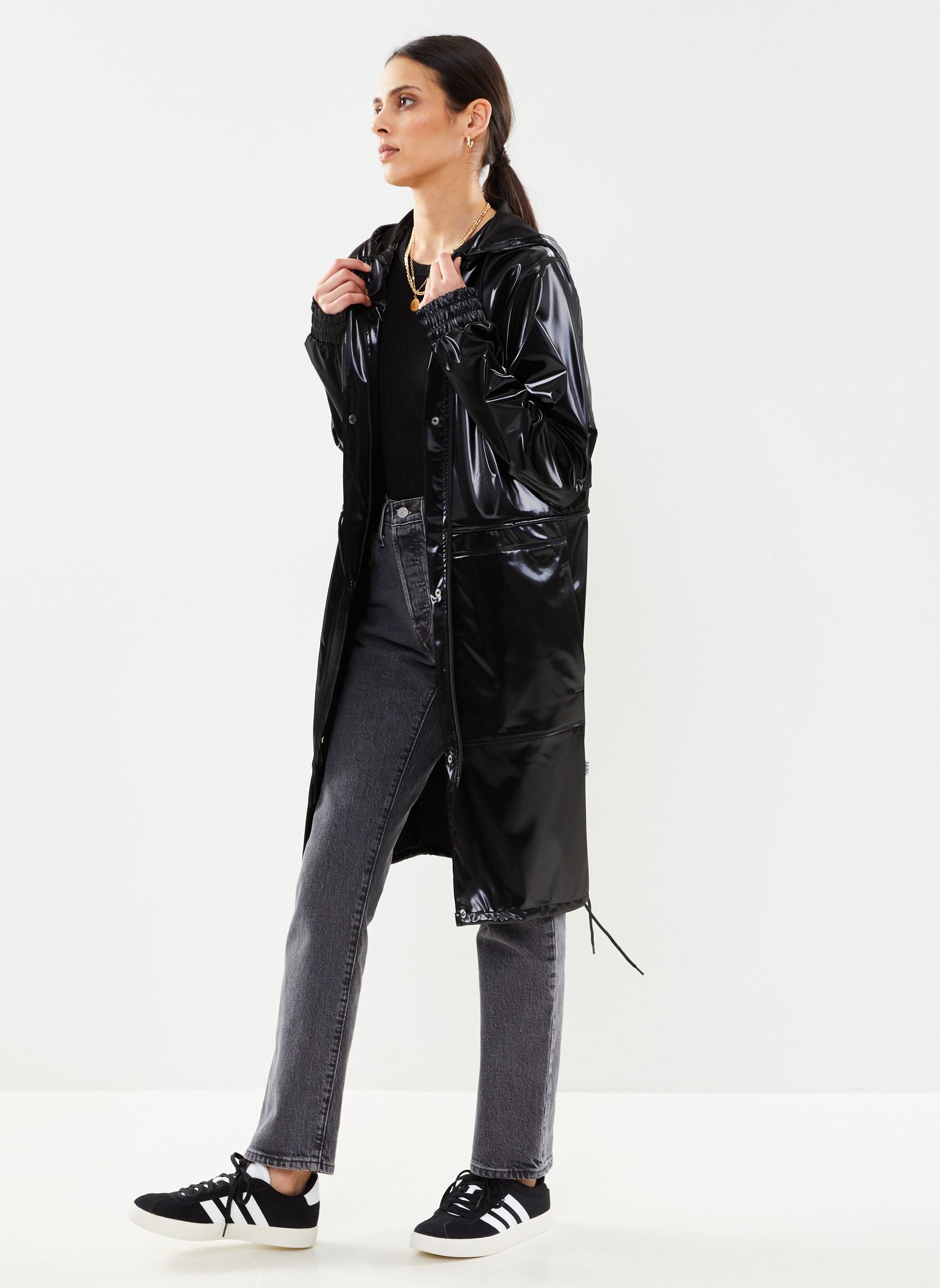 Regenjassen String W Parka dames grijs Rains Regenjassen String W Parka dames grijs NIGHT