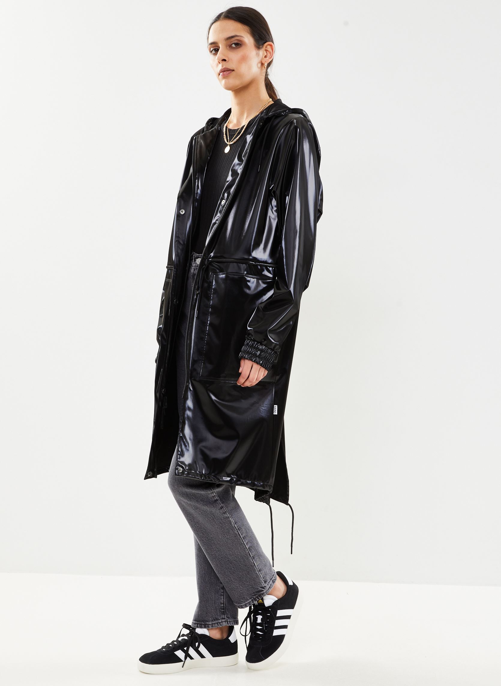 Regenjassen String W Parka dames grijs Rains Regenjassen String W Parka dames grijs NIGHT