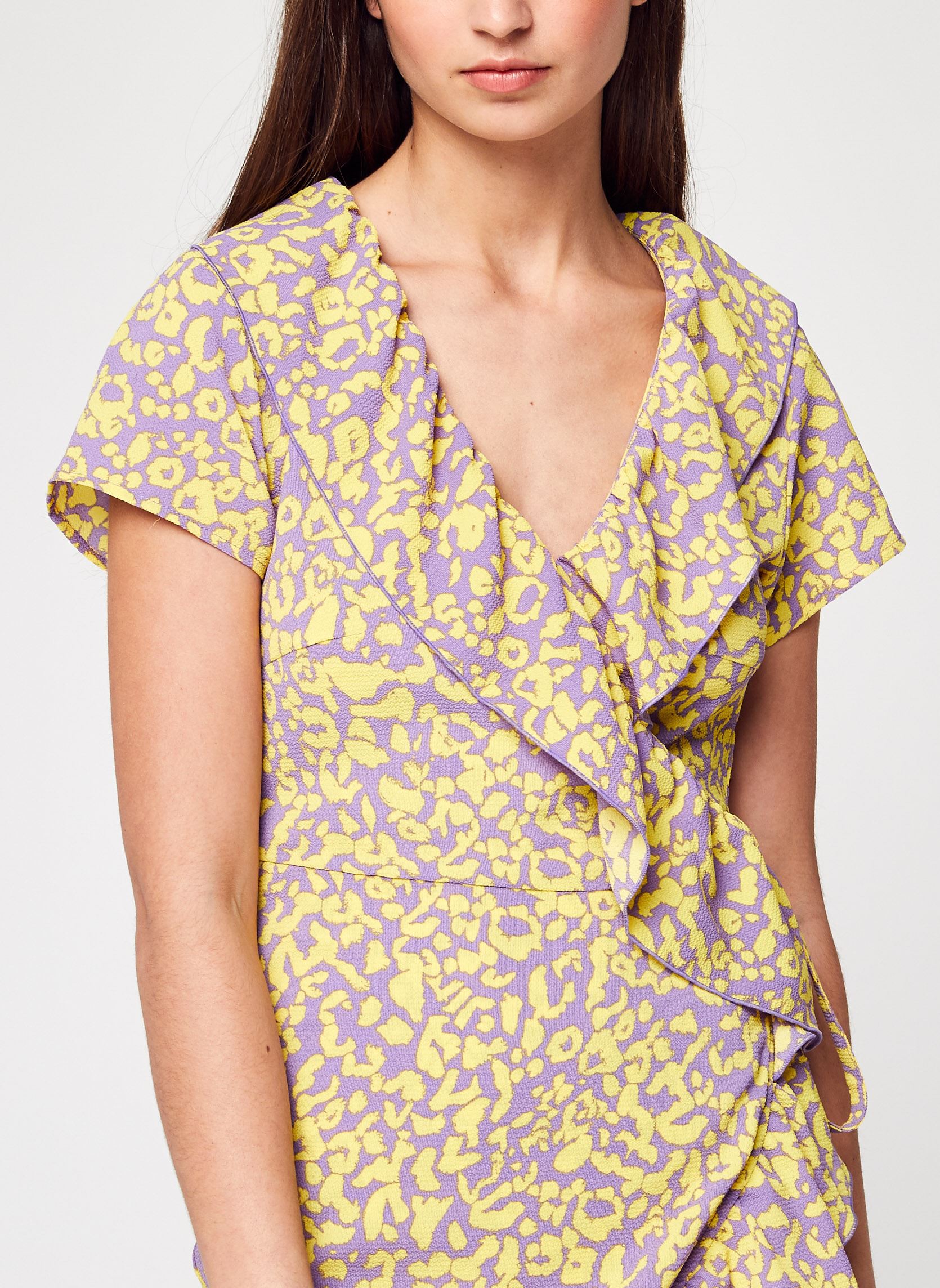 Robes Nmclara S/S Wrap Dress femme multicolore Noisy May Robes Nmclara S/S Wrap Dress femme multicolore CHALK VIOLET