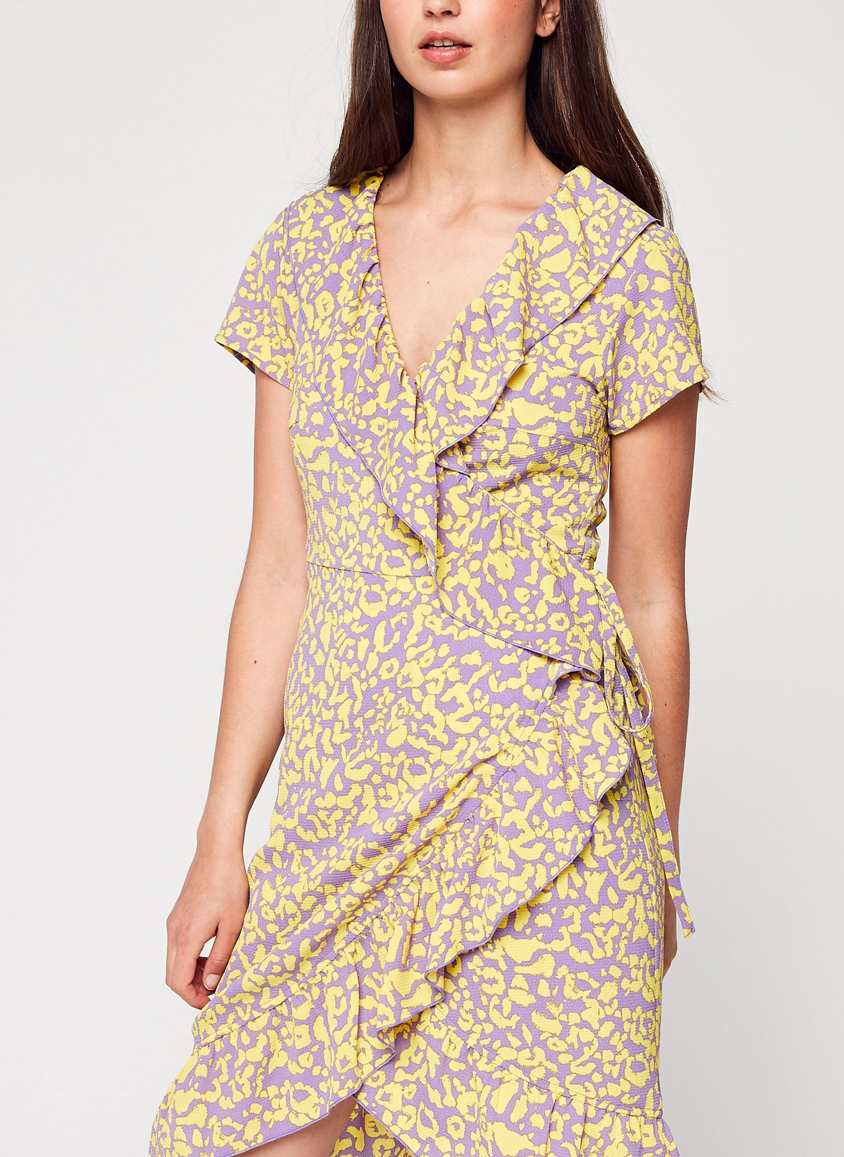 Robes Nmclara S/S Wrap Dress femme multicolore Noisy May Robes Nmclara S/S Wrap Dress femme multicolore CHALK VIOLET
