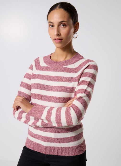 Vero Moda Pulls Vmdoffy Ls O-Neck Blouse Ga Noos femme bordeaux