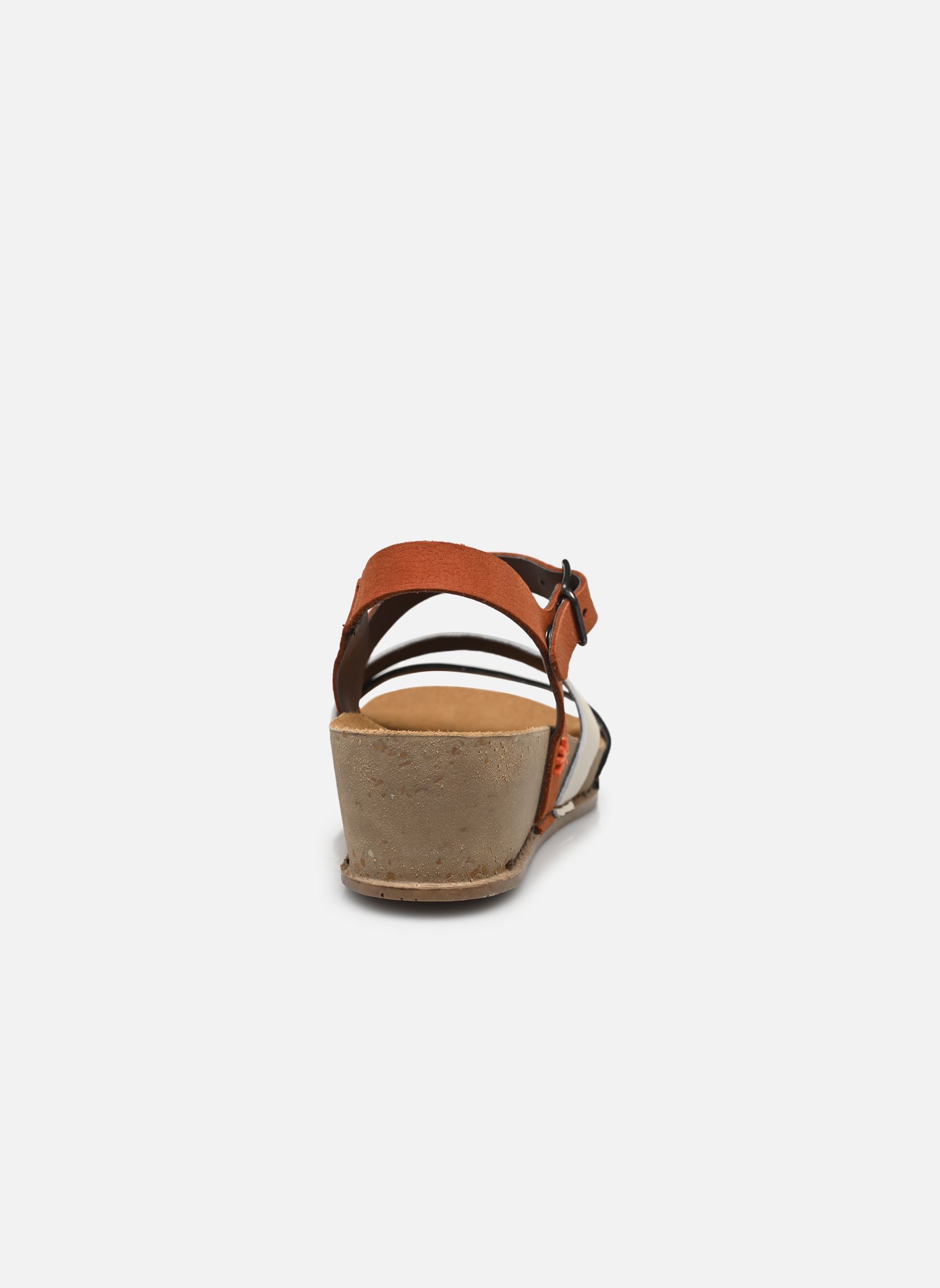Sandalen met sleehak en plateau I Live 1930 dames oranje Art Sandalen met sleehak en plateau I Live 1930 dames oranje D.Orange