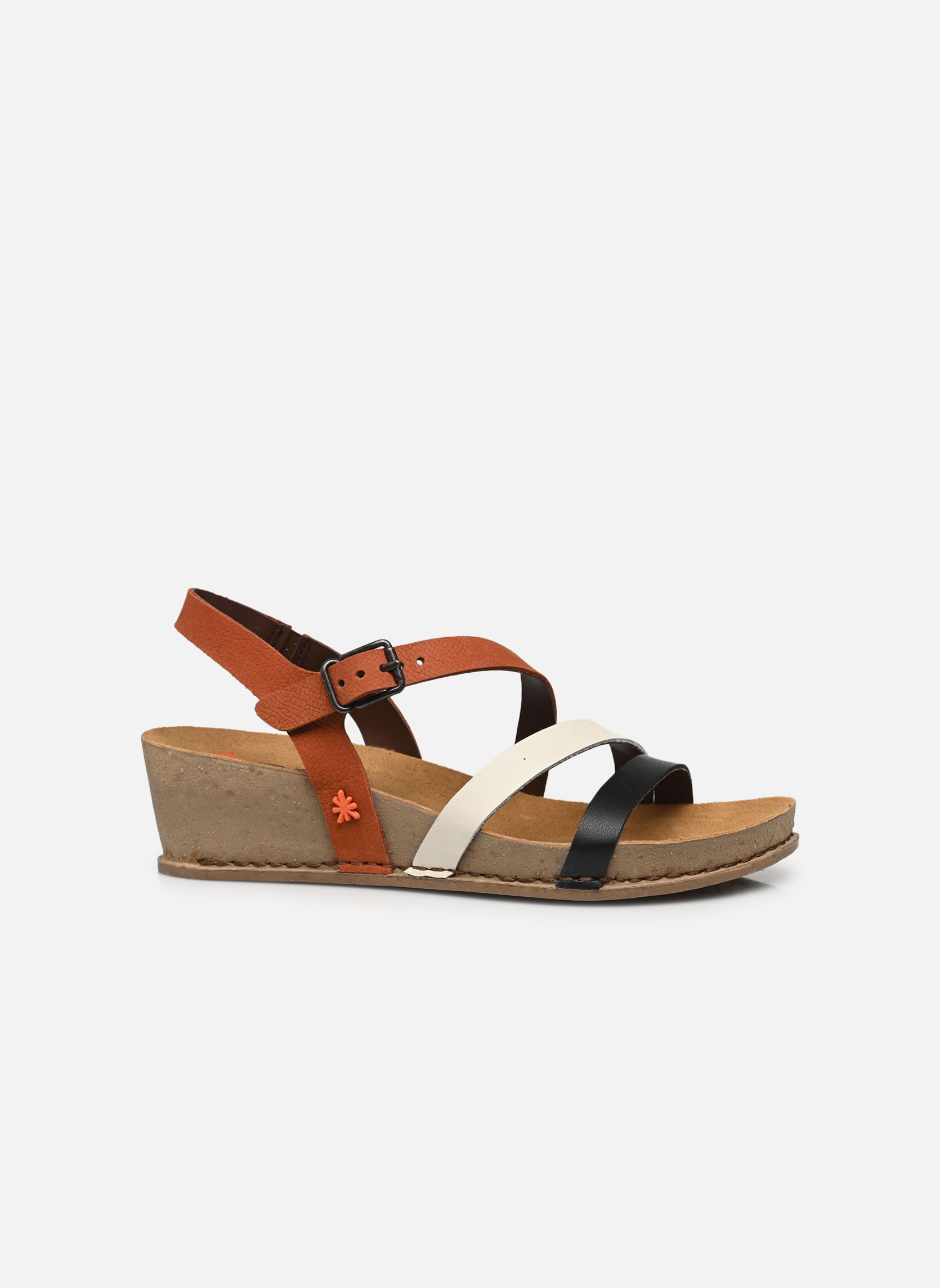 Sandalen met sleehak en plateau I Live 1930 dames oranje Art Sandalen met sleehak en plateau I Live 1930 dames oranje D.Orange