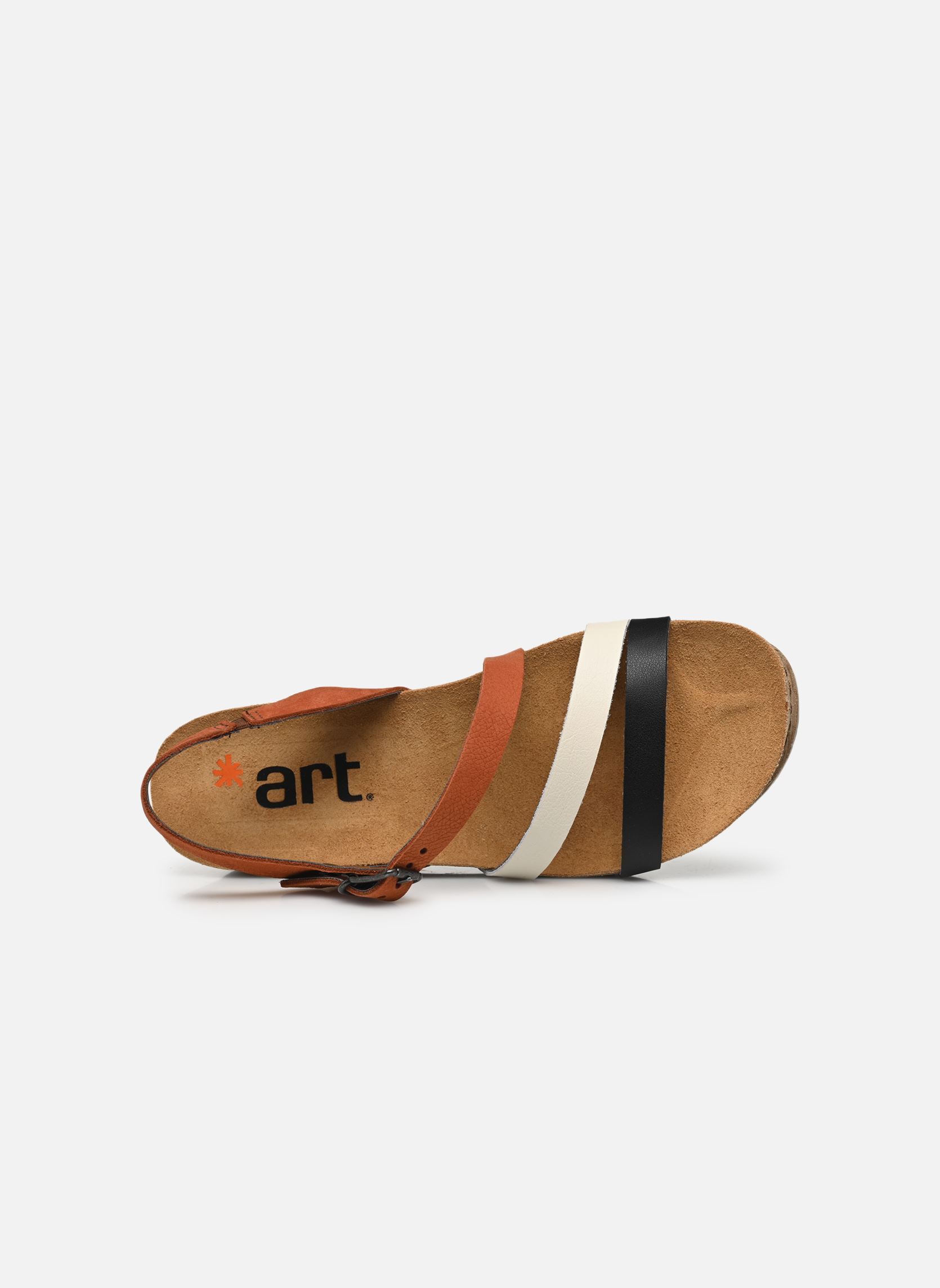 Sandalen met sleehak en plateau I Live 1930 dames oranje Art Sandalen met sleehak en plateau I Live 1930 dames oranje D.Orange