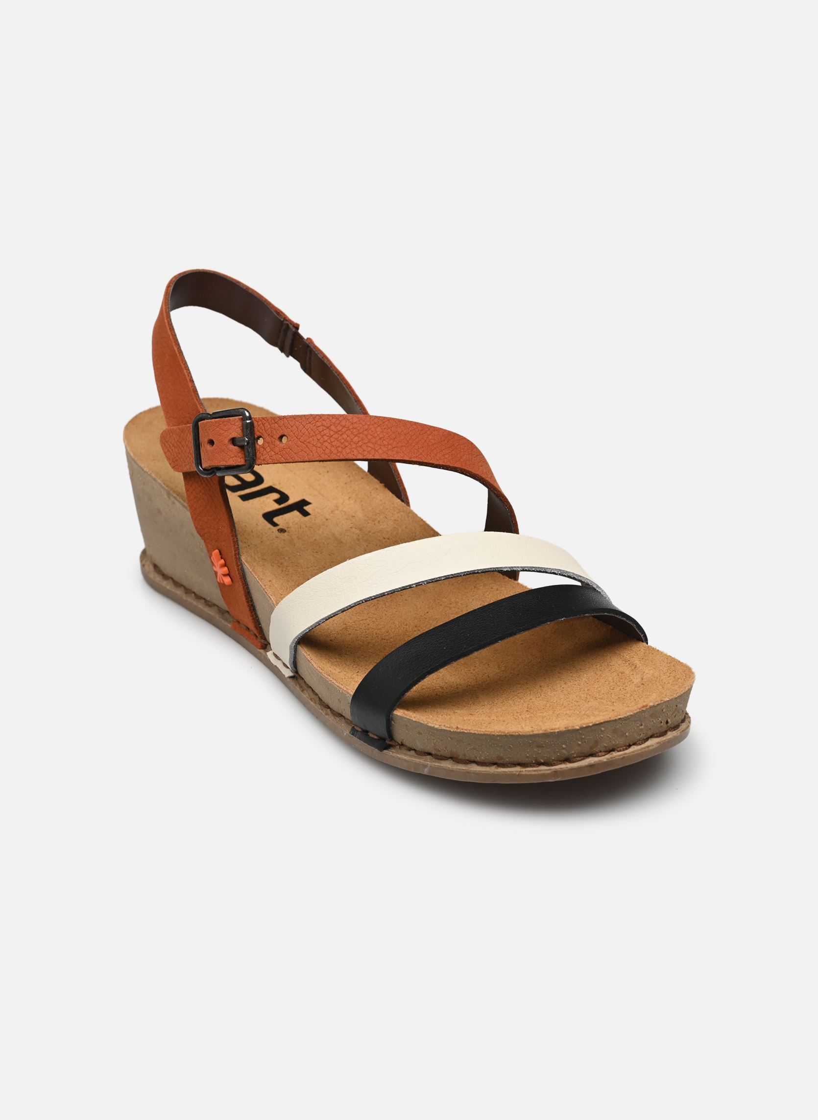 Sandalen met sleehak en plateau I Live 1930 dames oranje Art Sandalen met sleehak en plateau I Live 1930 dames oranje D.Orange