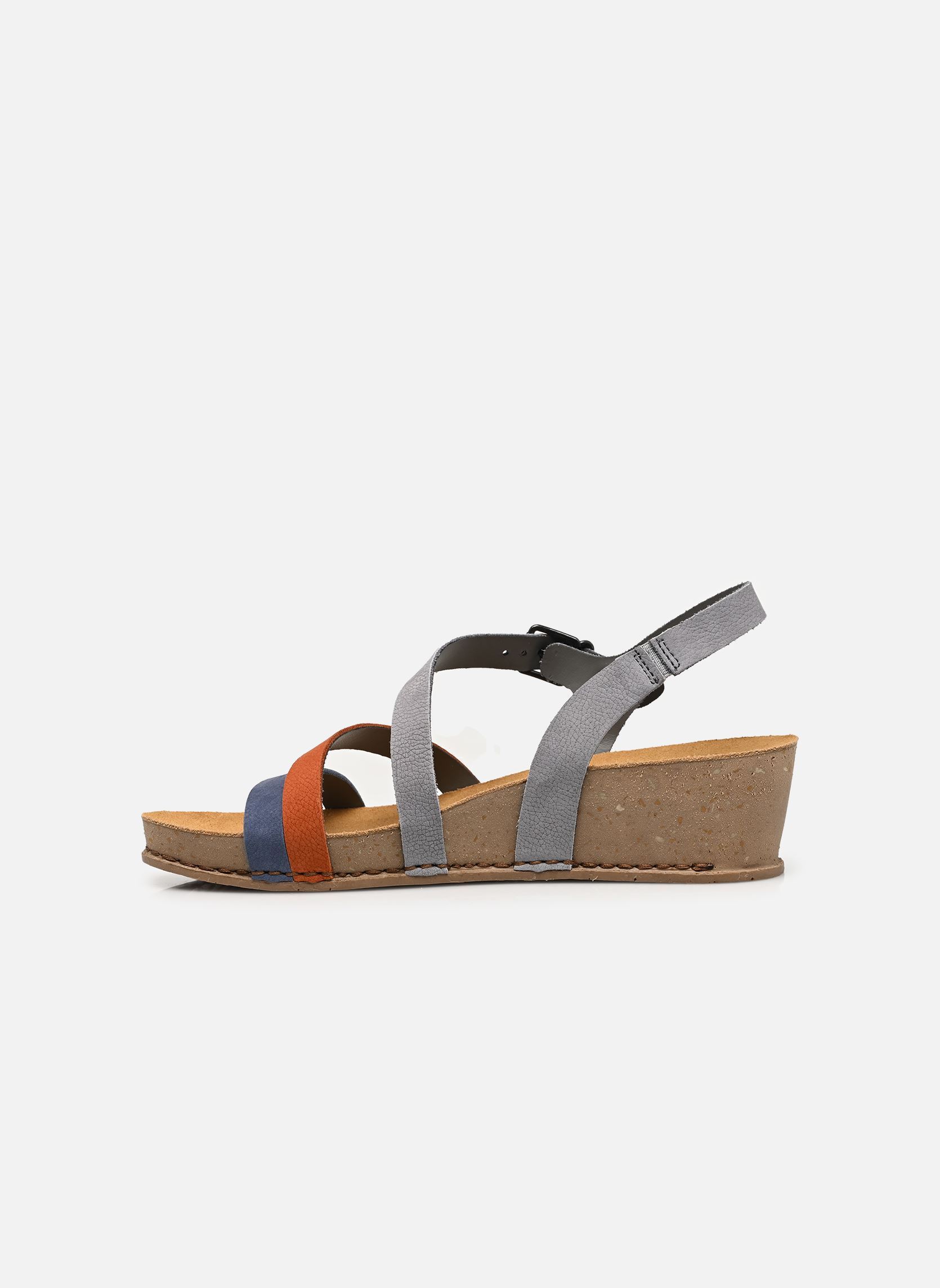 Sandales compensées et plateformes I Live 1930 femme multicolore Art Sandales compensées et plateformes I Live 1930 femme multicolore DENIM-DARK ORANGE