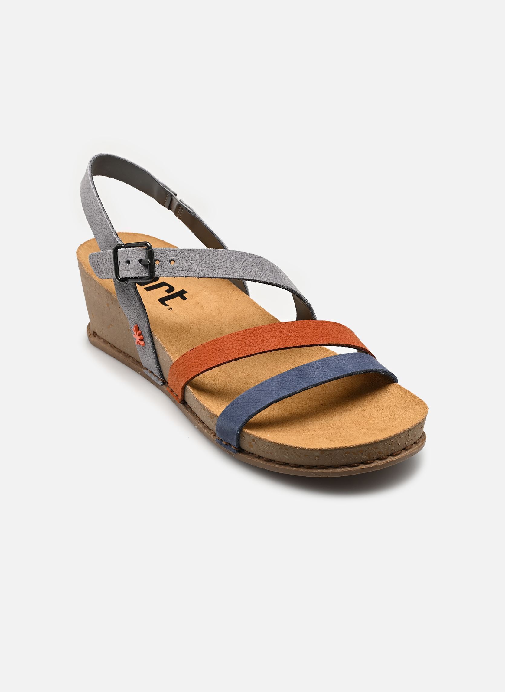 Sandales compensées et plateformes I Live 1930 femme multicolore Art Sandales compensées et plateformes I Live 1930 femme multicolore DENIM-DARK ORANGE