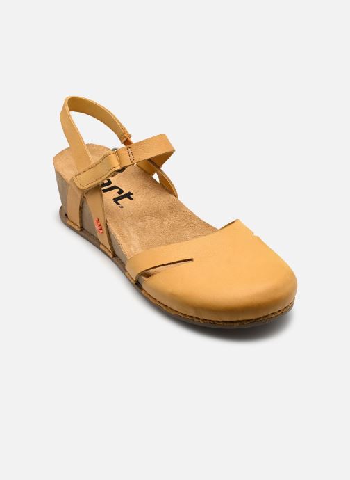 Art Sandalen met sleehak en plateau I Live 1931 dames geel