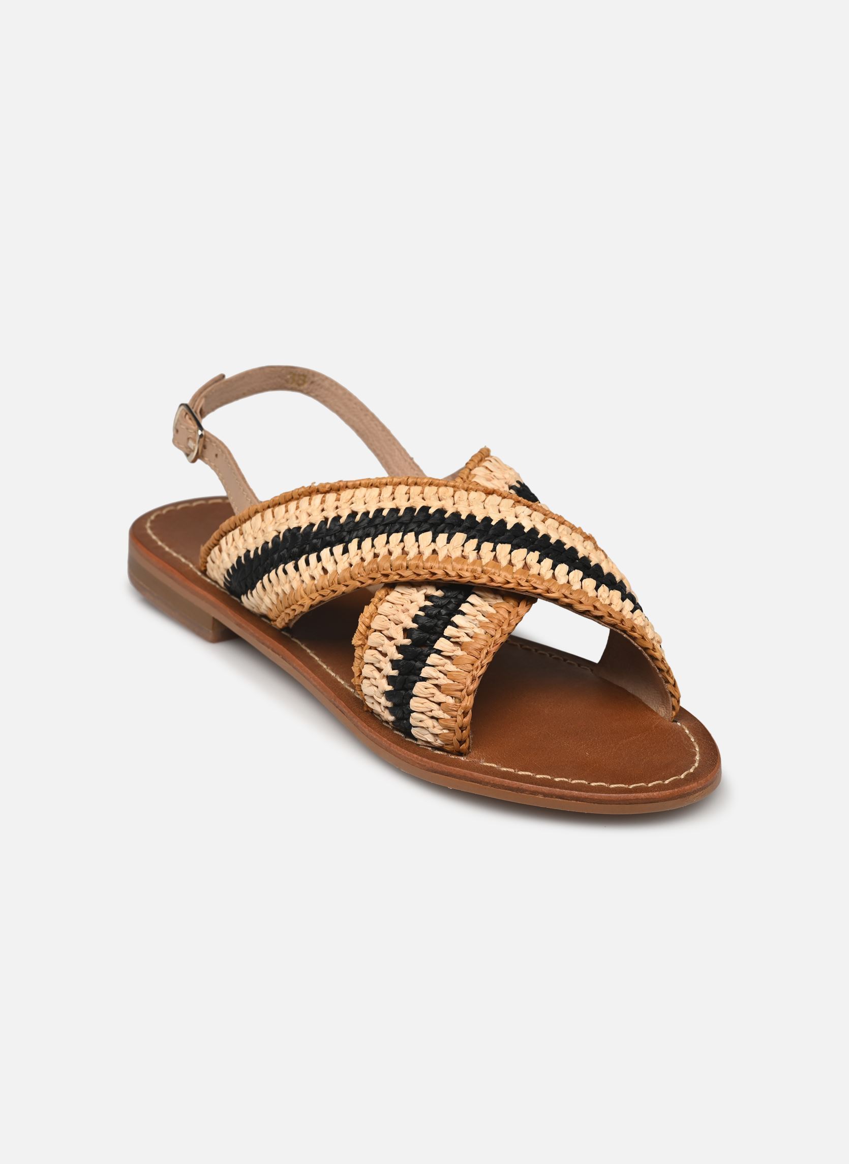 Sandalen Kaylin - sandales dames beige Georgia Rose Sandalen Kaylin - sandales dames beige RAFFIA MULTI