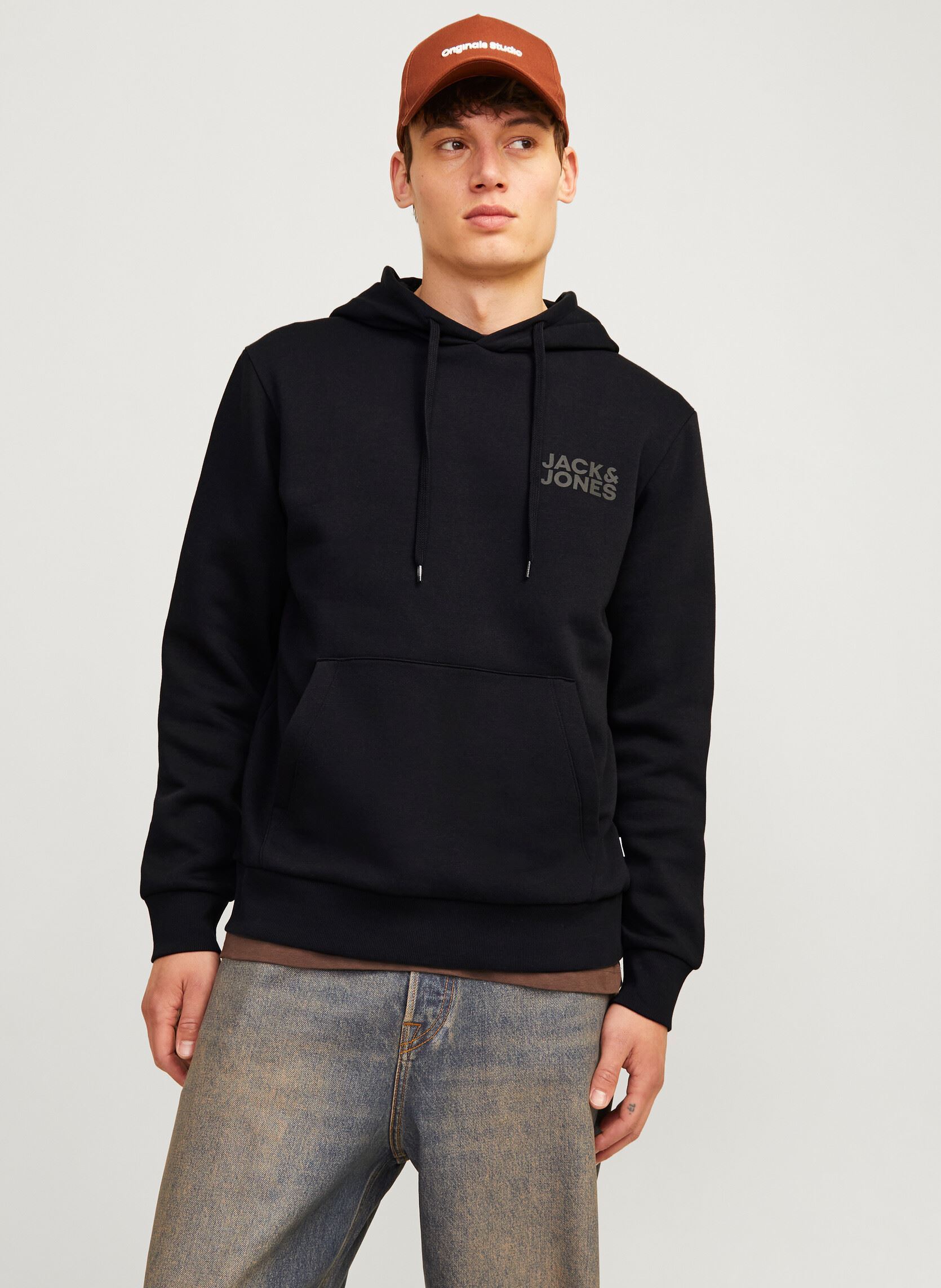 JACK & JONES Sweat à Capuche avec Logo Jjecorp Noos Sweatshirt détail : Petit imprimé Homme - vue 1