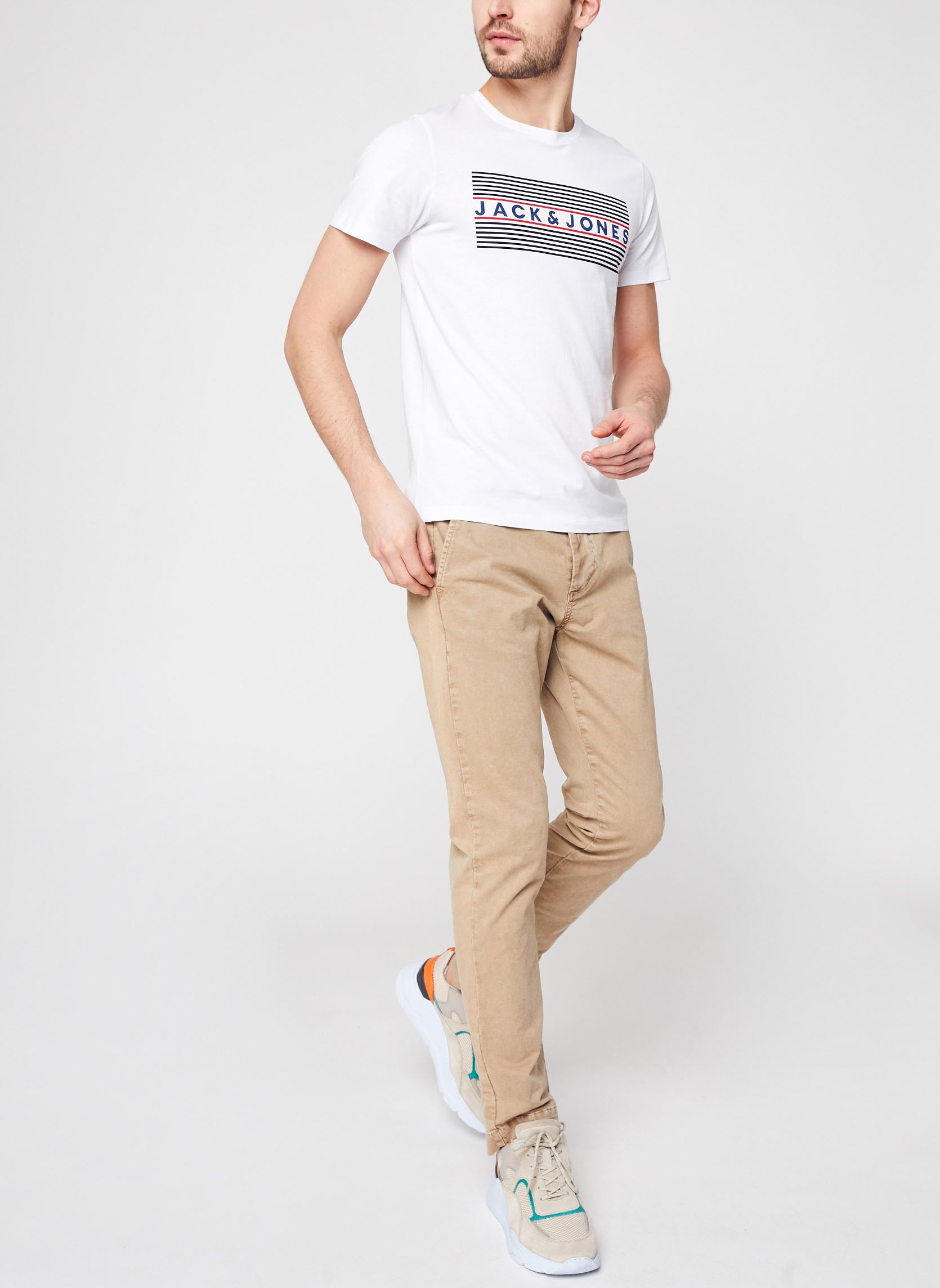 Tee-shirts Jjecorp Logo Tee Ss O-Neck Noos homme blanc Jack & Jones Tee-shirts Jjecorp Logo Tee Ss O-Neck Noos homme blanc WHITE