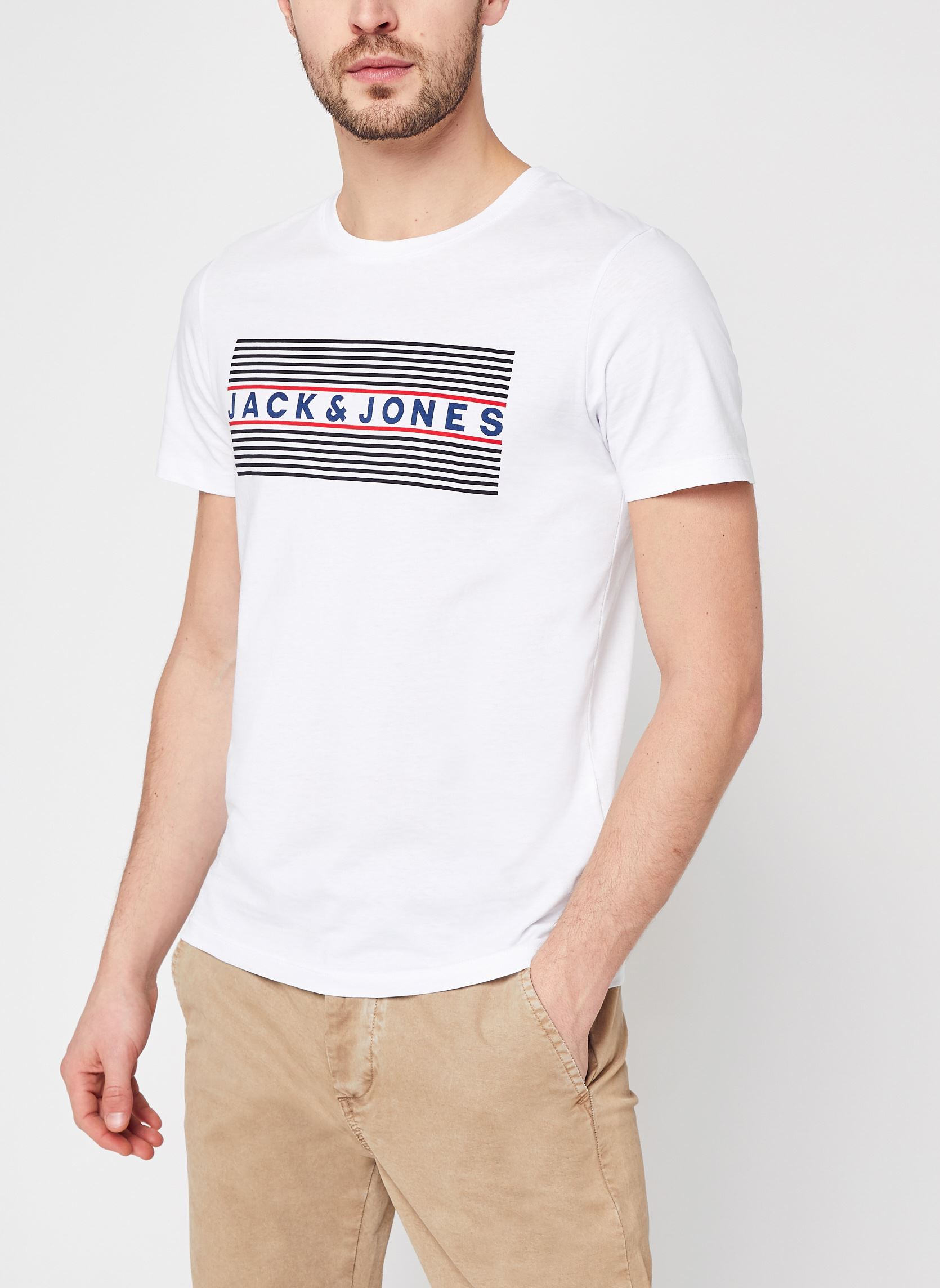 Tee-shirts Jjecorp Logo Tee Ss O-Neck Noos homme blanc Jack & Jones Tee-shirts Jjecorp Logo Tee Ss O-Neck Noos homme blanc WHITE