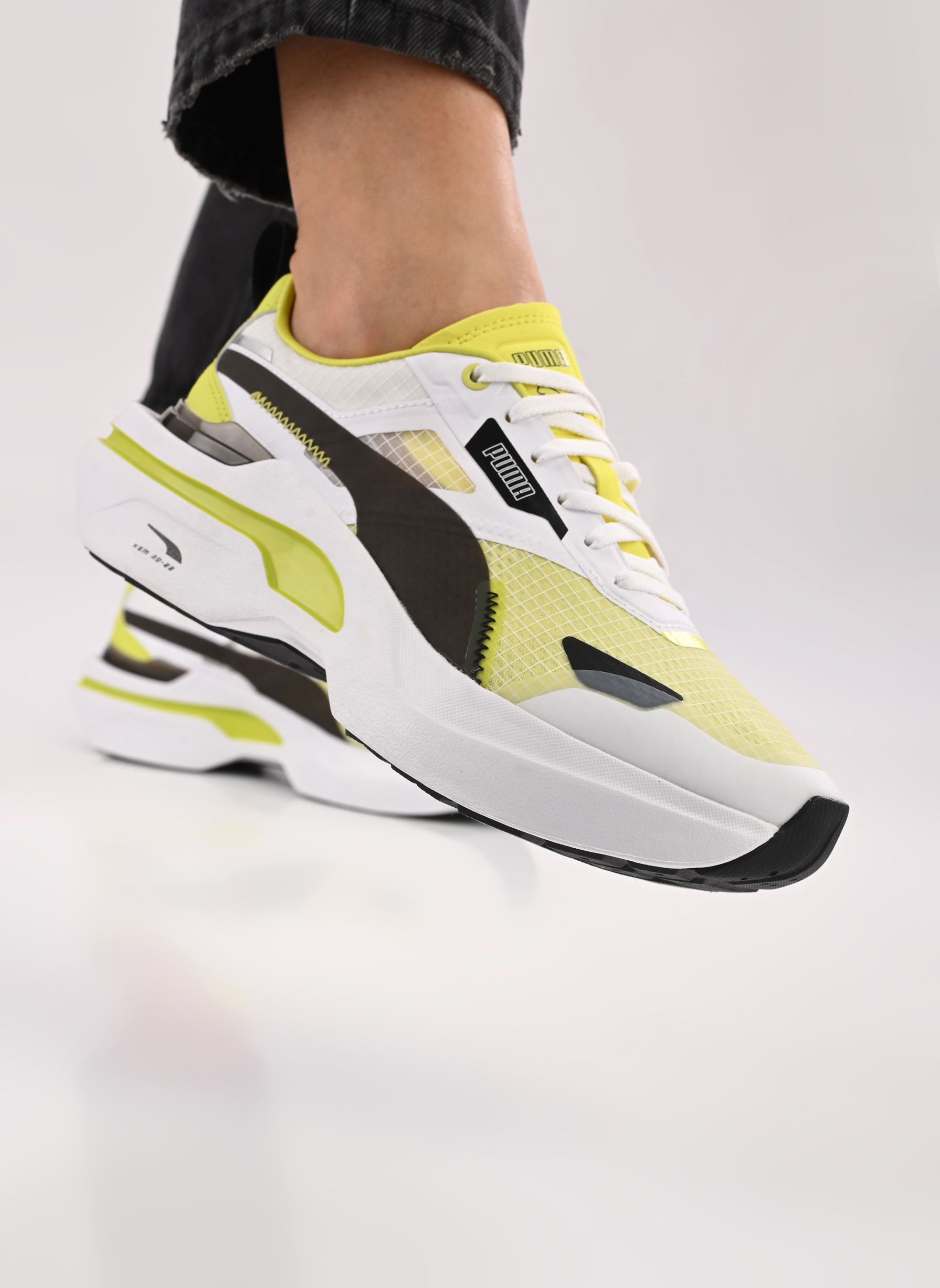 Baskets basses Kosmo Rider Wns femme multicolore Puma Baskets basses Kosmo Rider Wns femme multicolore PUMA WHITE-LIME SHEEN