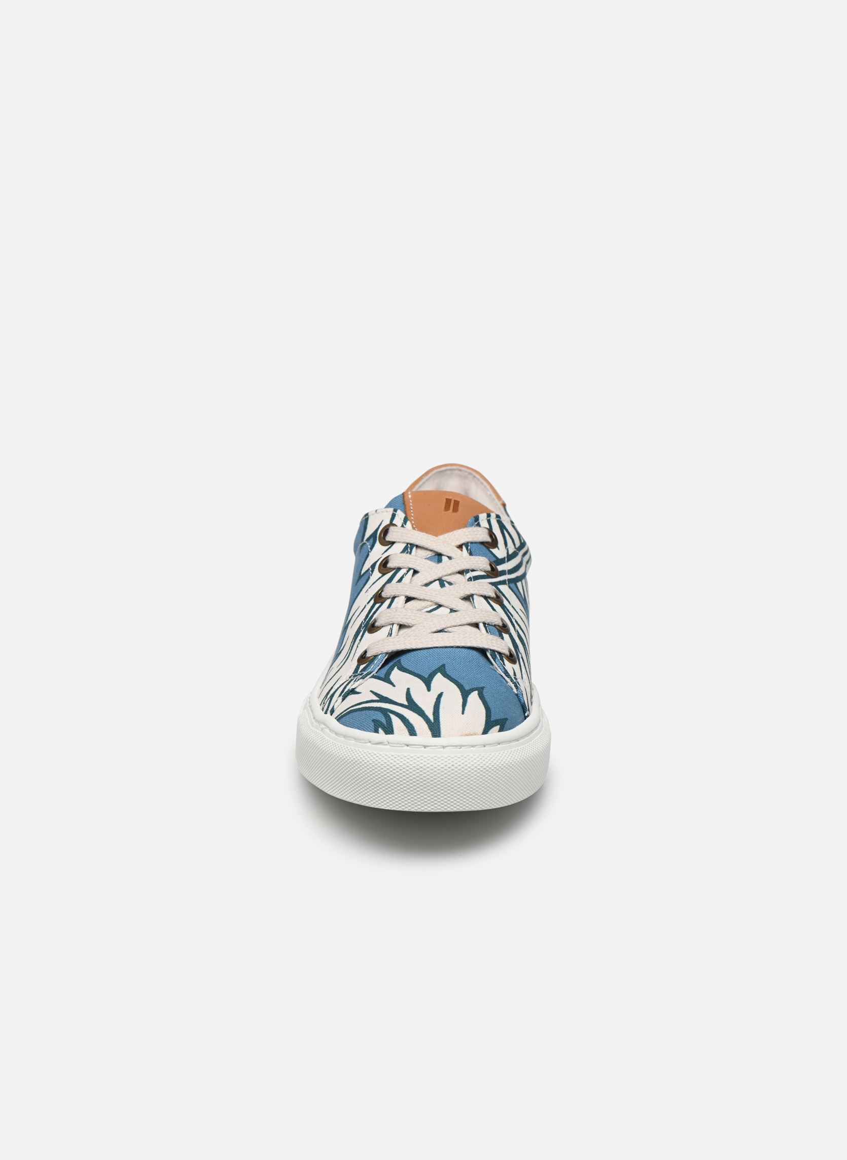 Leinen-Sneaker Lacets indienne bleu damen blau Le Lissier Leinen-Sneaker Lacets indienne bleu damen blau BLEU