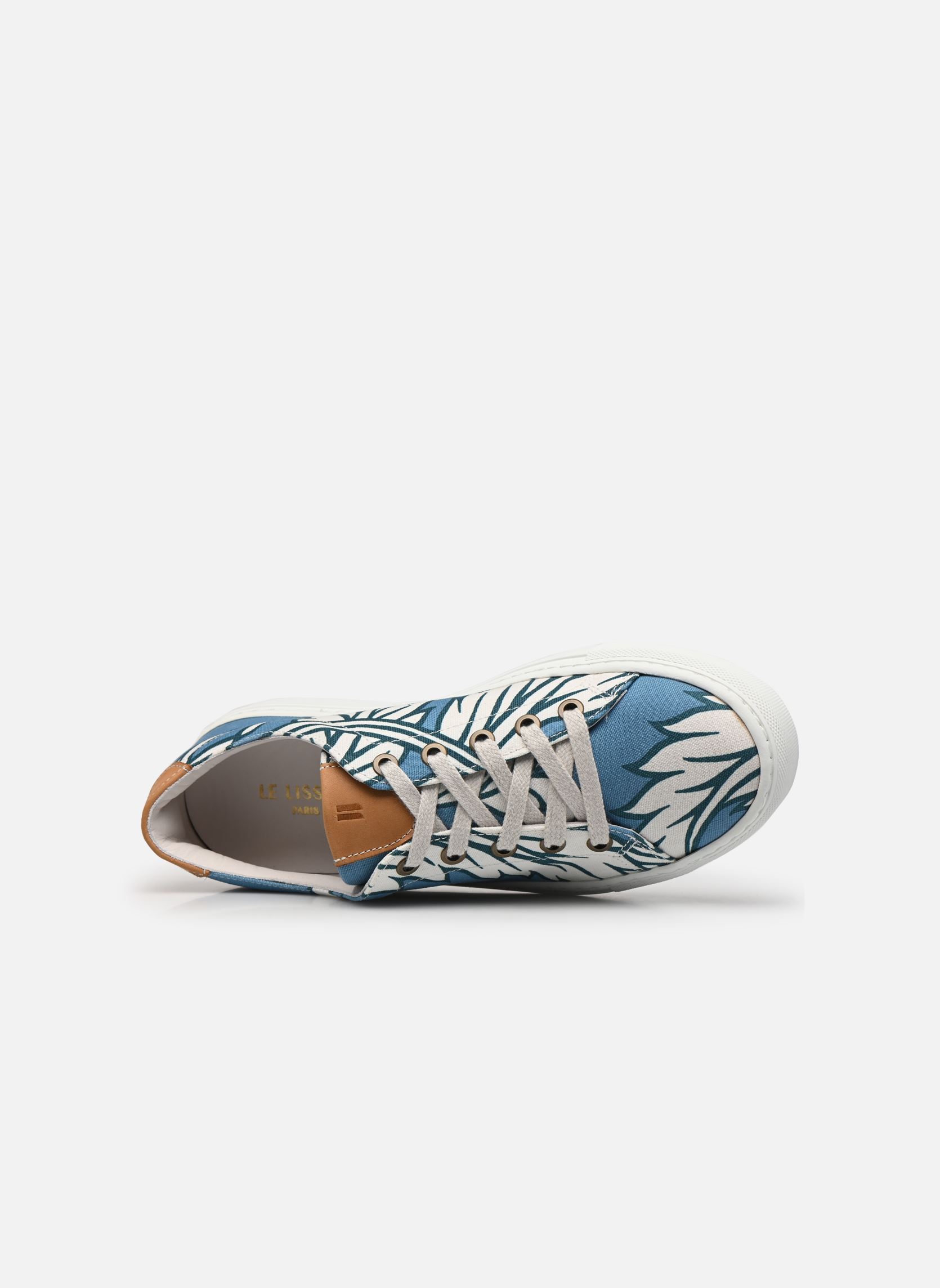 Leinen-Sneaker Lacets indienne bleu damen blau Le Lissier Leinen-Sneaker Lacets indienne bleu damen blau BLEU