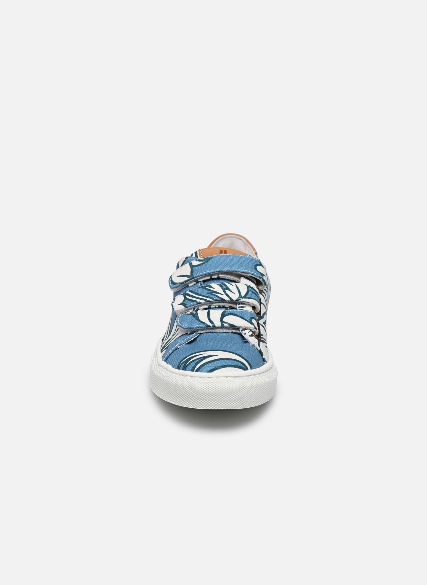 Print sneakers Scratch indienne bleu dames blauw Le Lissier Print sneakers Scratch indienne bleu dames blauw BLEU