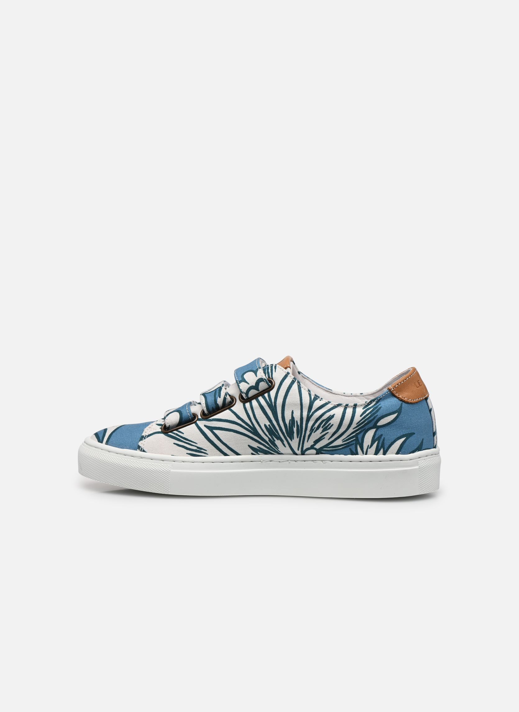 Print sneakers Scratch indienne bleu dames blauw Le Lissier Print sneakers Scratch indienne bleu dames blauw BLEU