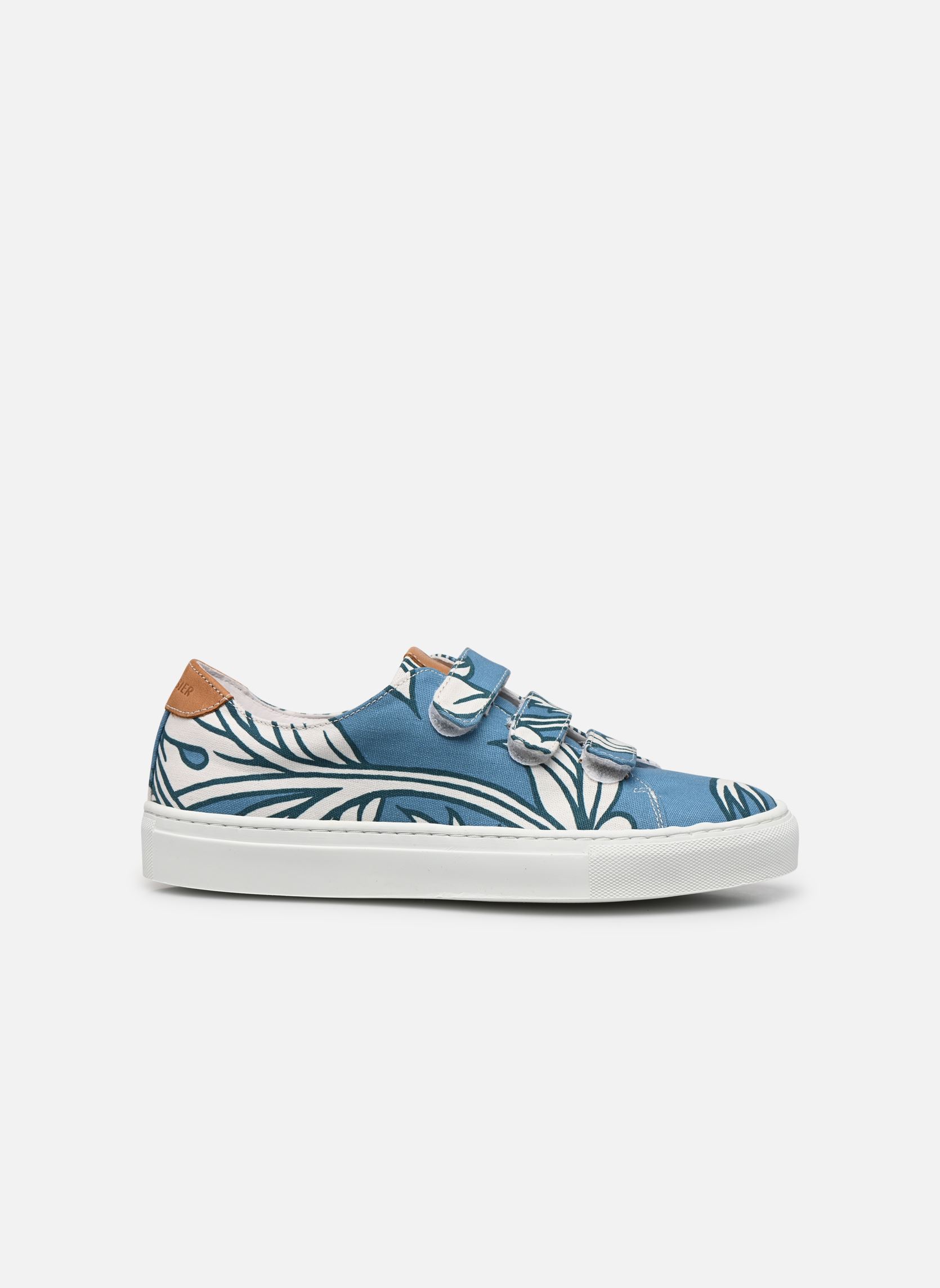 Print sneakers Scratch indienne bleu dames blauw Le Lissier Print sneakers Scratch indienne bleu dames blauw BLEU