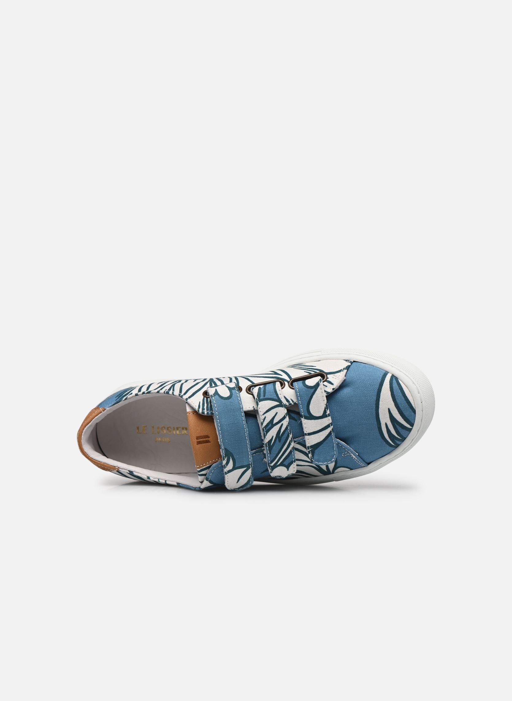Print sneakers Scratch indienne bleu dames blauw Le Lissier Print sneakers Scratch indienne bleu dames blauw BLEU