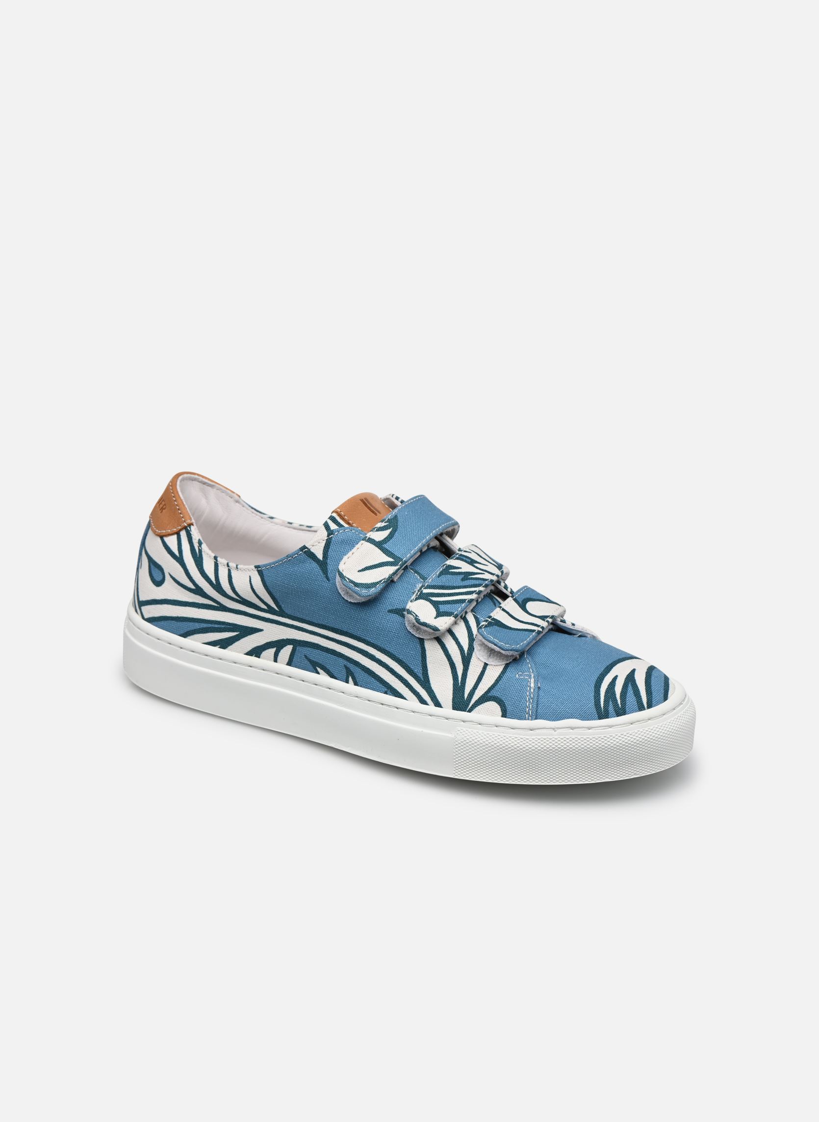Print sneakers Scratch indienne bleu dames blauw Le Lissier Print sneakers Scratch indienne bleu dames blauw BLEU