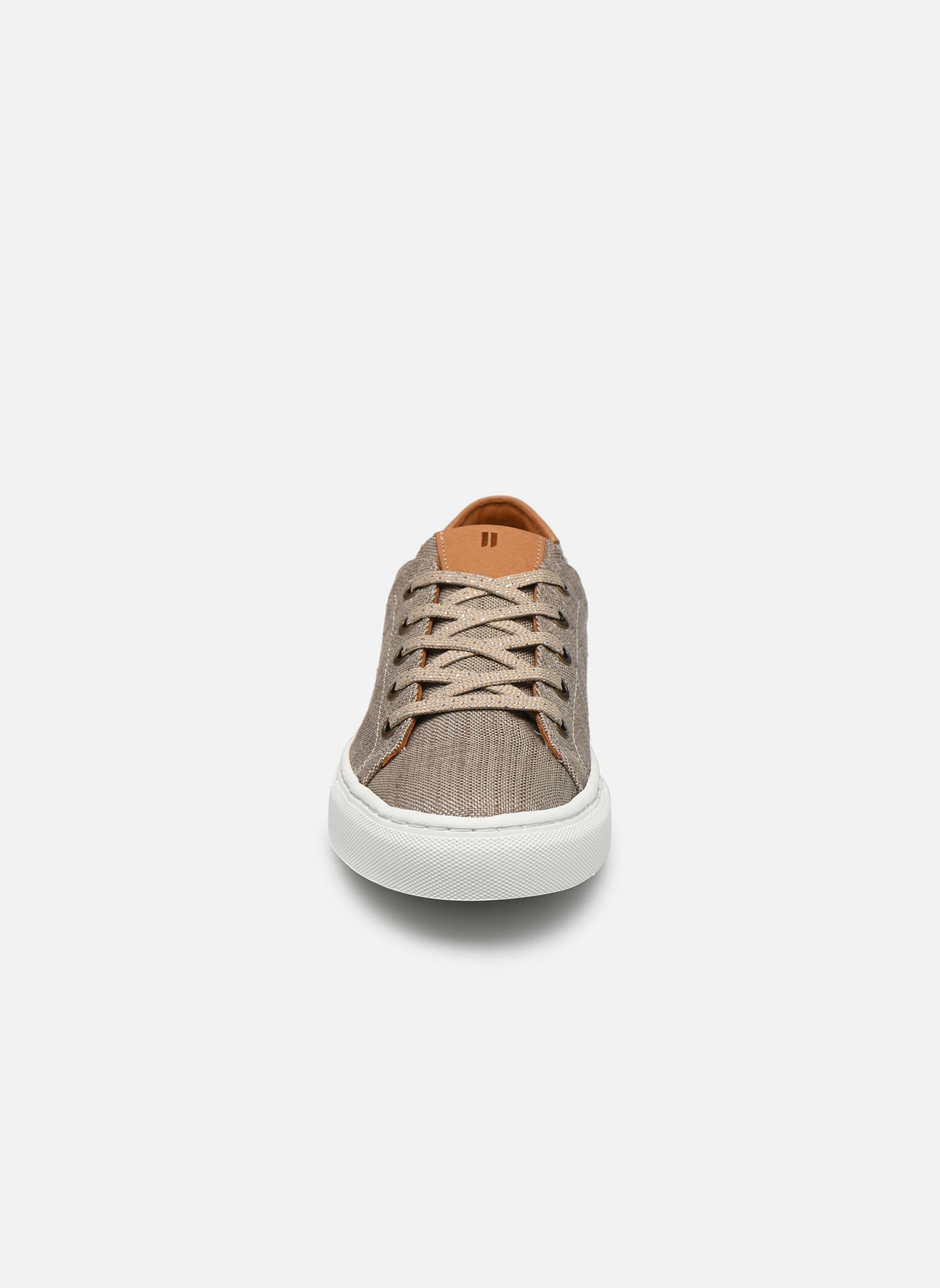 Leinen-Sneaker Lacets flakes damen beige Le Lissier Leinen-Sneaker Lacets flakes damen beige TAUPE
