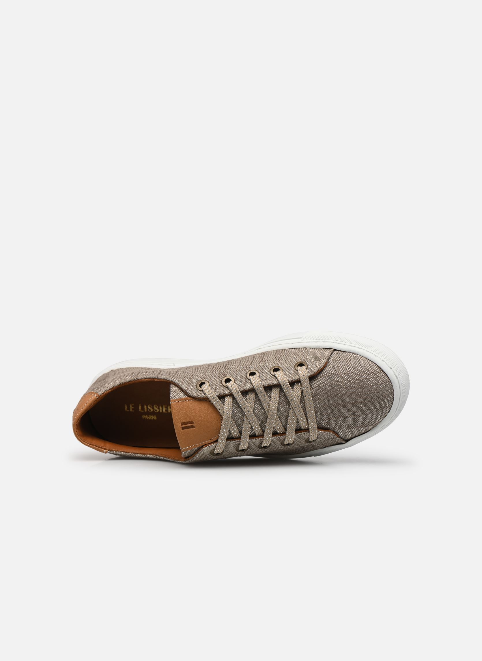 Leinen-Sneaker Lacets flakes damen beige Le Lissier Leinen-Sneaker Lacets flakes damen beige TAUPE
