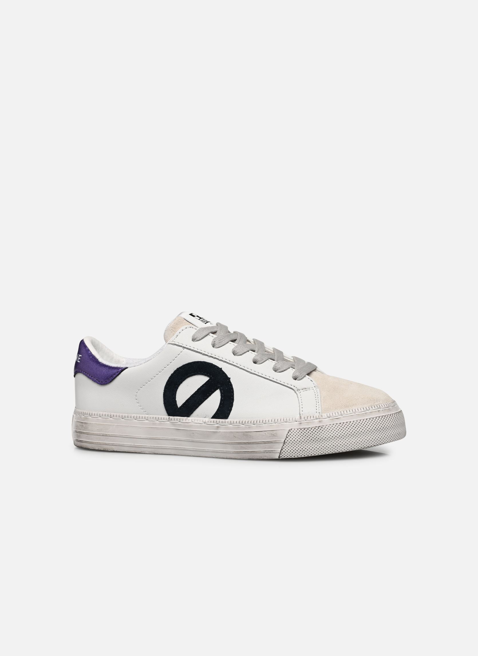 Lage sneakers STRIKE SIDE dames wit No Name Lage sneakers STRIKE SIDE dames wit WHITE/PURPLE