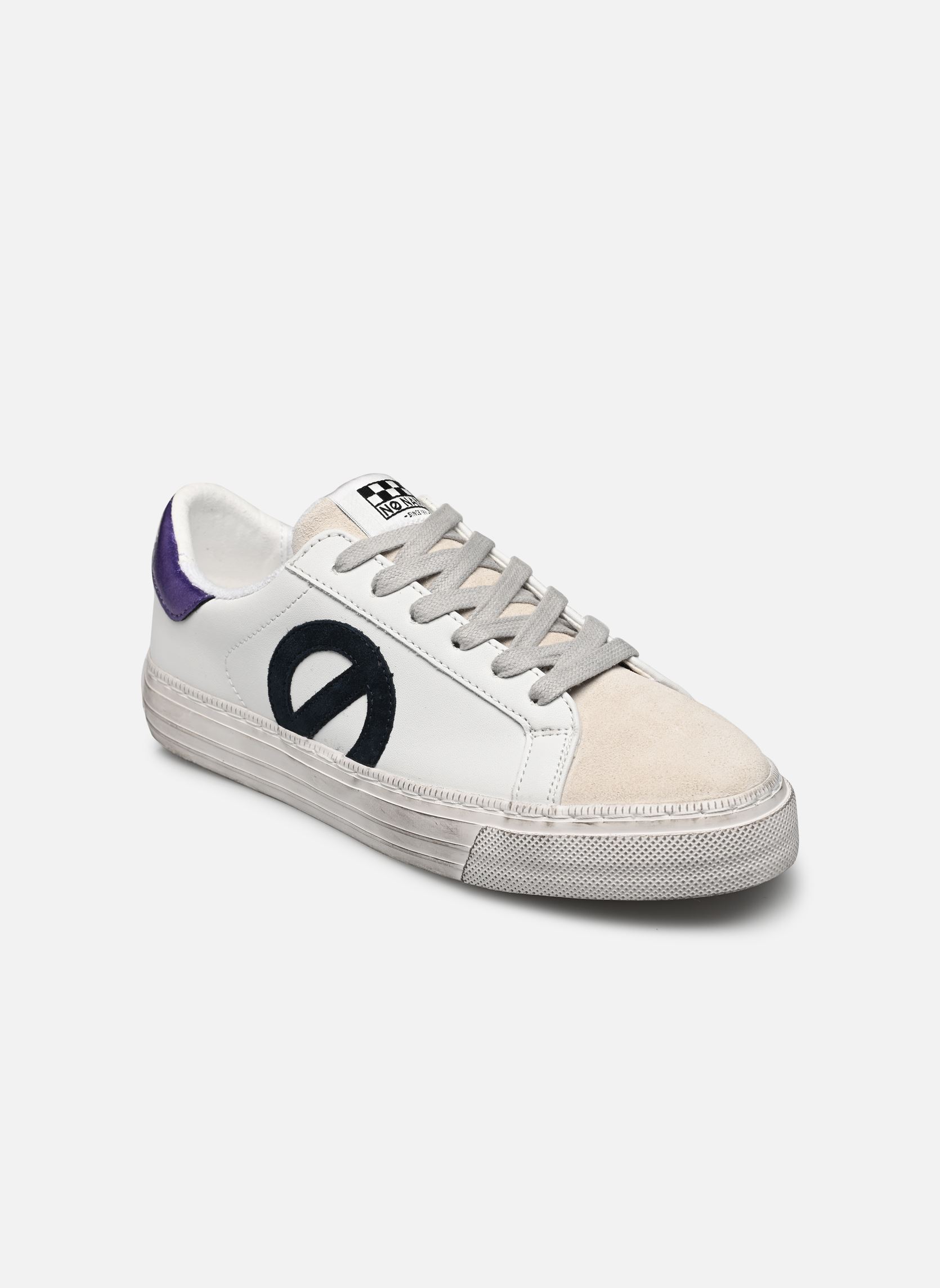 Lage sneakers STRIKE SIDE dames wit No Name Lage sneakers STRIKE SIDE dames wit WHITE/PURPLE