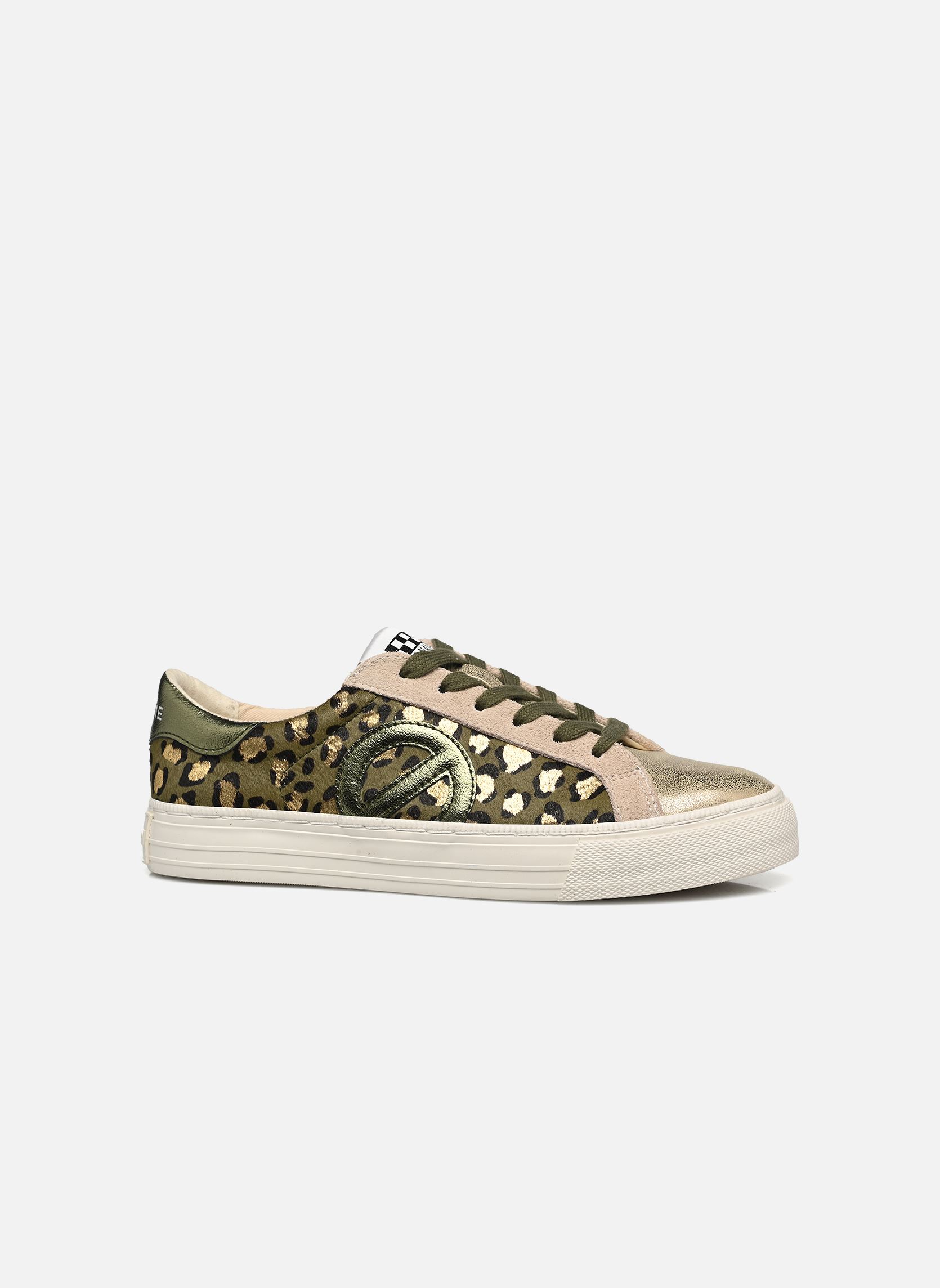 Niedrige Sneaker STRIKE SIDE damen mehrfarbig No Name Niedrige Sneaker STRIKE SIDE damen mehrfarbig OLIVE-GOLDGOLD