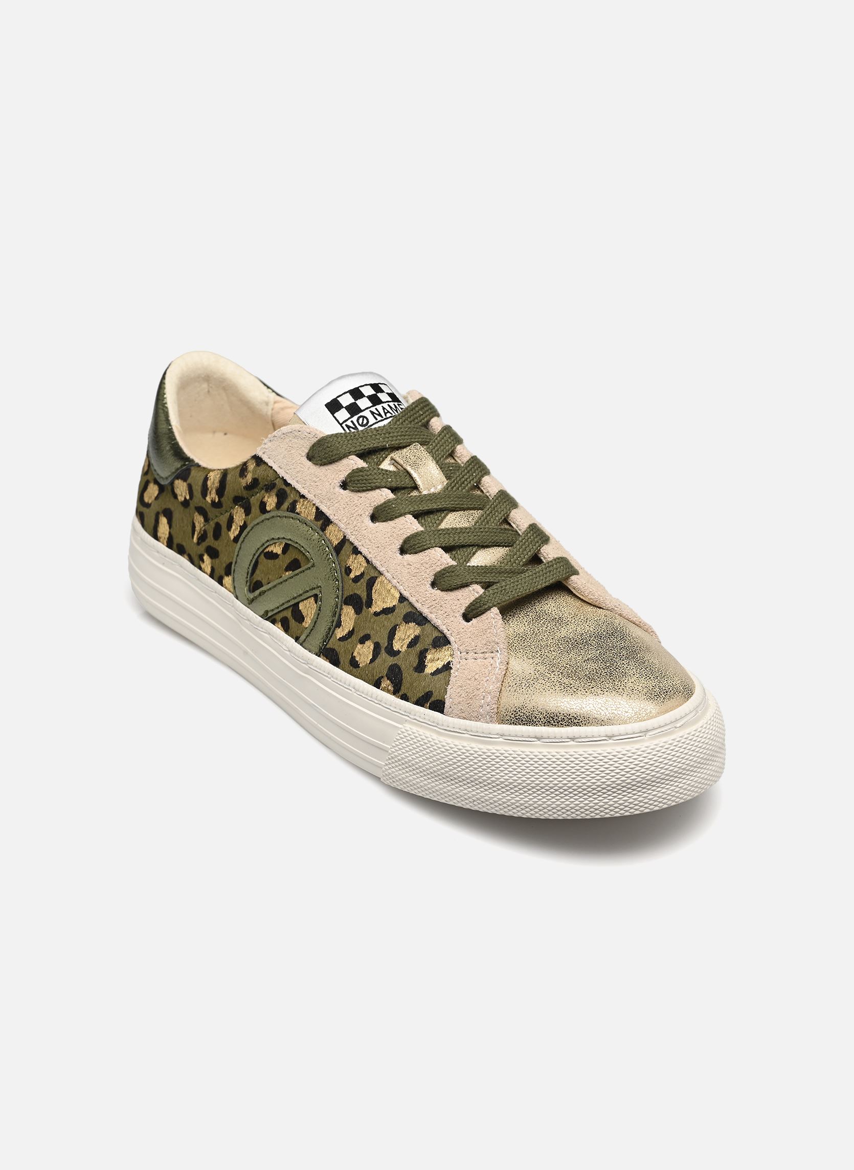 Niedrige Sneaker STRIKE SIDE damen mehrfarbig No Name Niedrige Sneaker STRIKE SIDE damen mehrfarbig OLIVE-GOLDGOLD