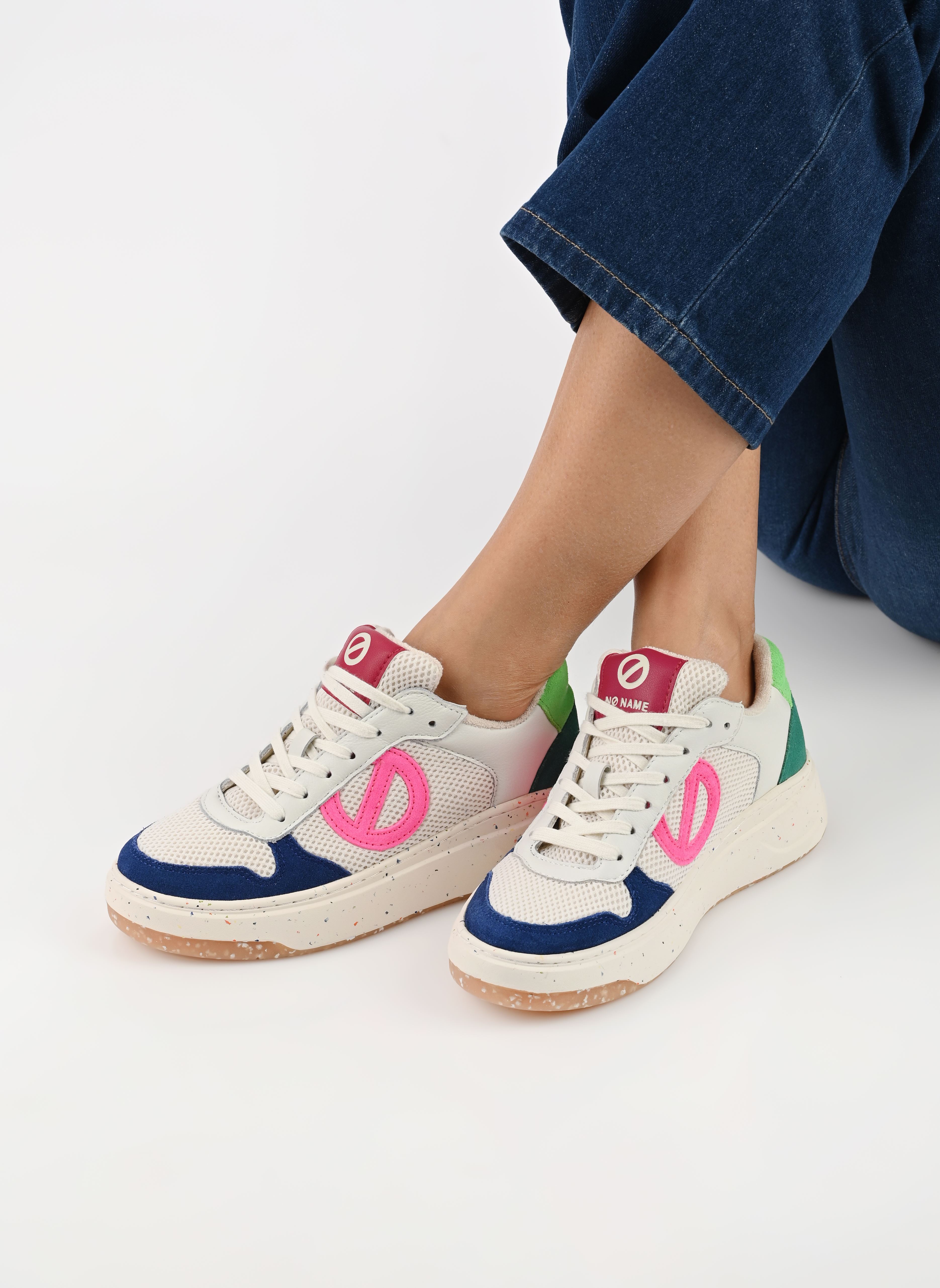 Baskets basses BRIDGET SNEAKER femme multicolore No Name Baskets basses BRIDGET SNEAKER femme multicolore BLUE/FLUO PINK/WHITE