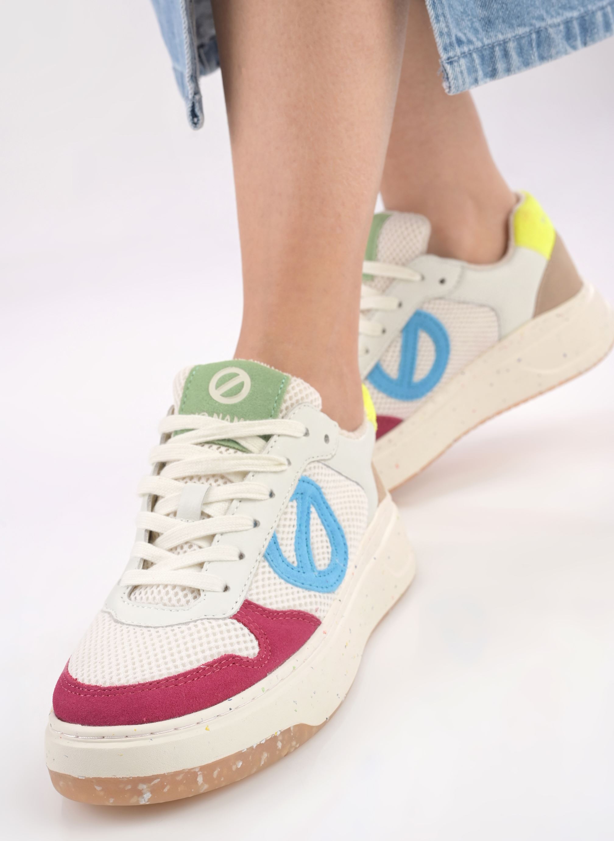 Baskets basses BRIDGET SNEAKER femme multicolore No Name Baskets basses BRIDGET SNEAKER femme multicolore FUXIA/TURQUOISE/WHT