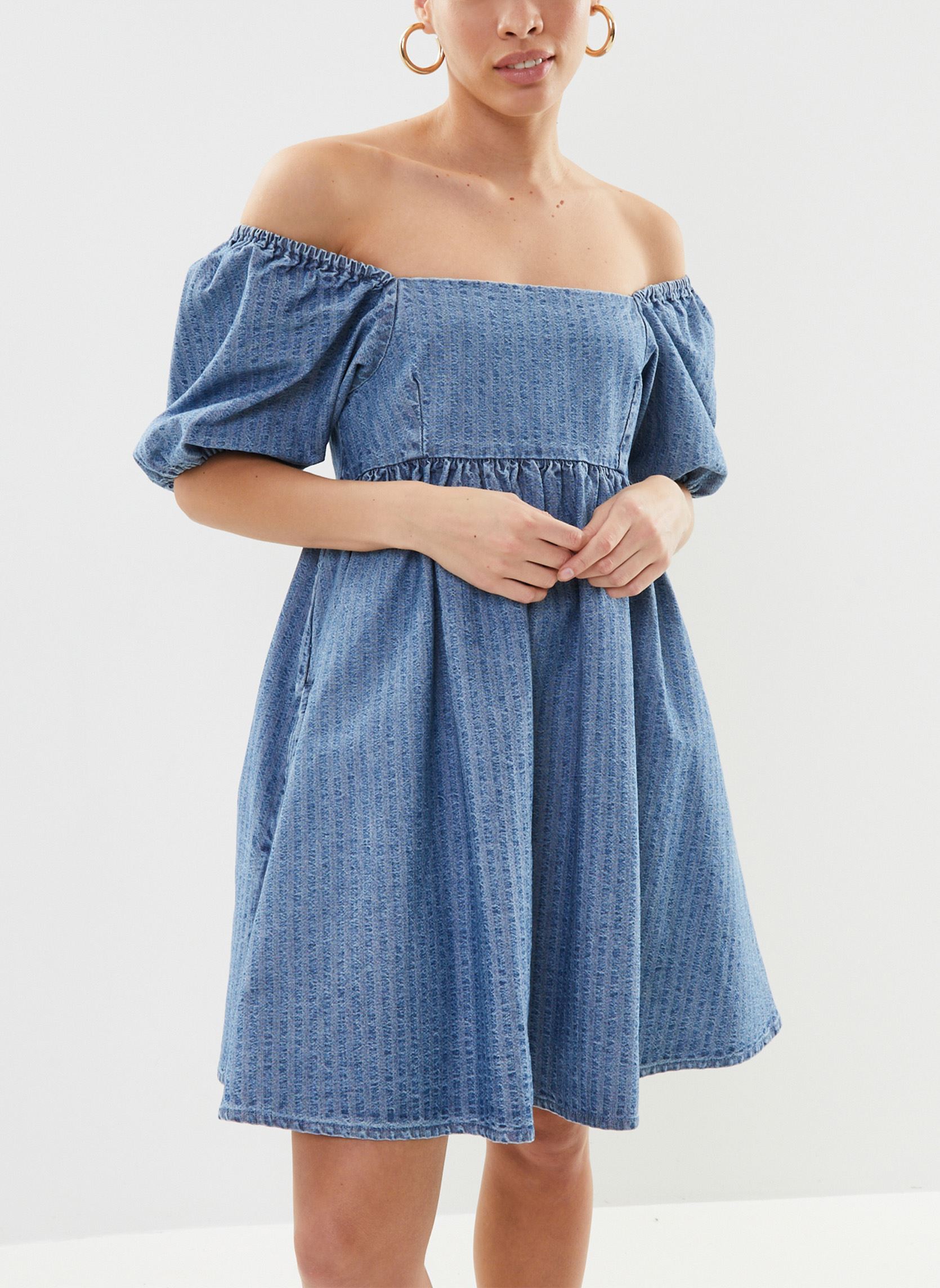levi's sage denim dress Louisa Short Sleeve Denim Dress - White