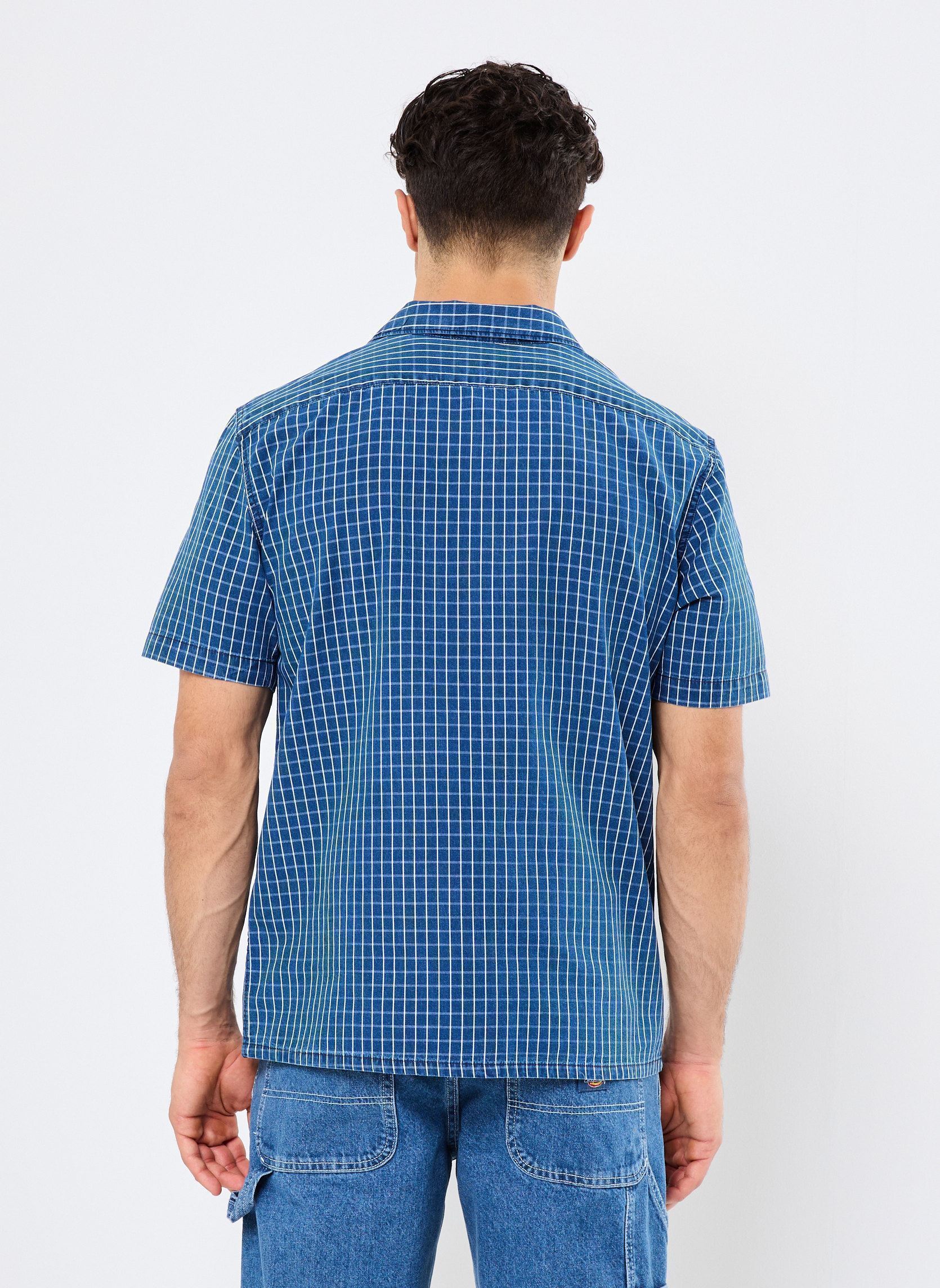 Hemden S/S Classic Camper heren blauw Levi's Hemden S/S Classic Camper heren blauw BAIZEN MID INDIGO CHECK