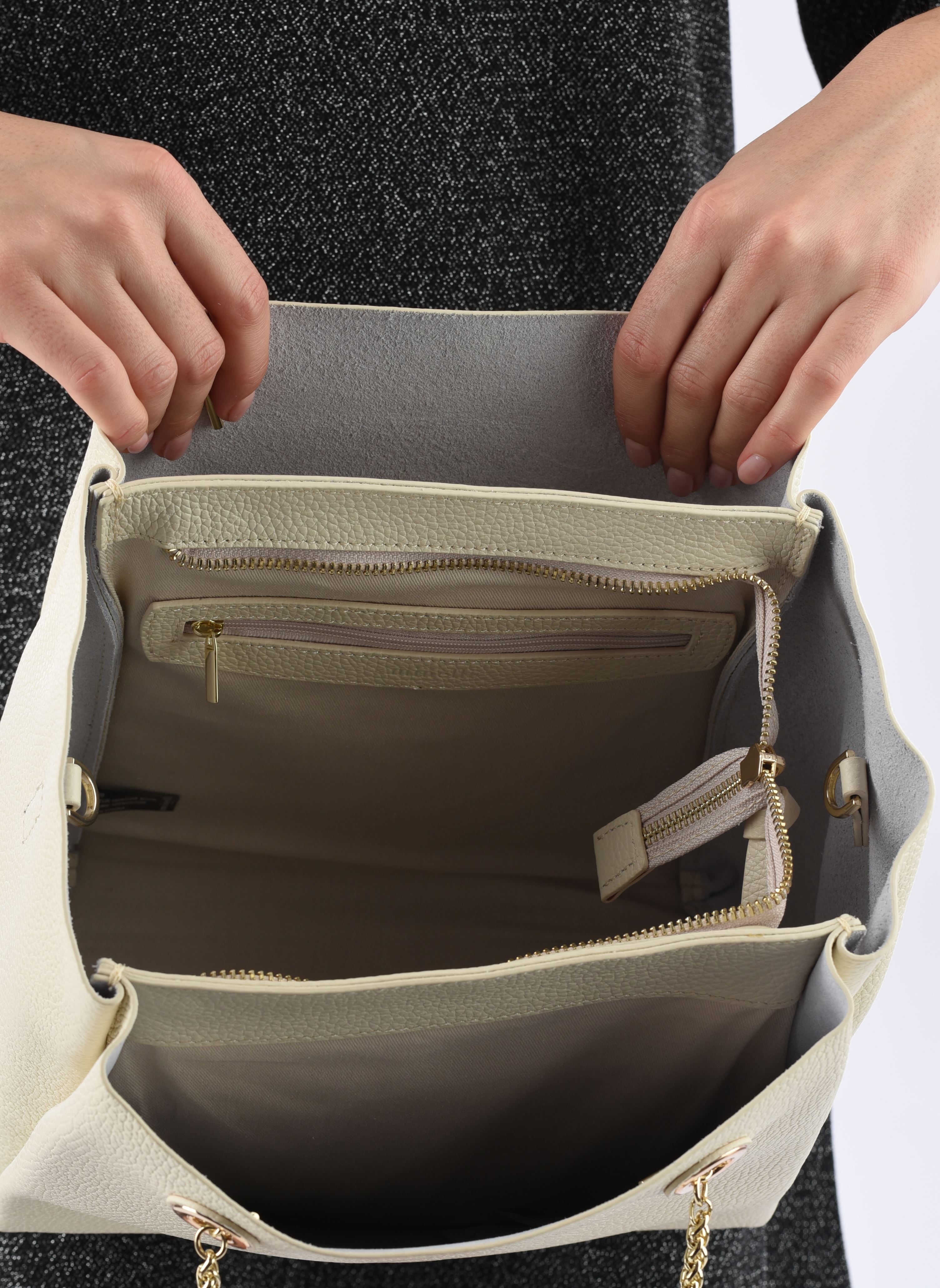Taschen MC420 damen weiß Minelli Taschen MC420 damen weiß ECRU