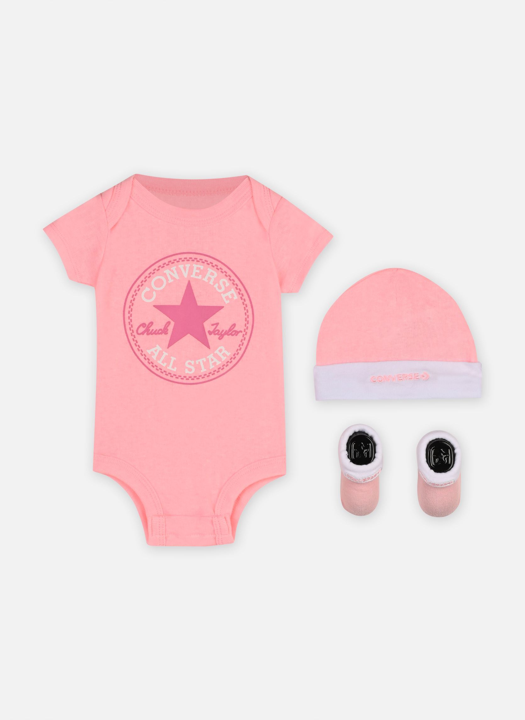 Vêtements Converse Apparel Classic Ctp Infant Hat Bodysuit Bootie Set 3Pk pour Accessoires
