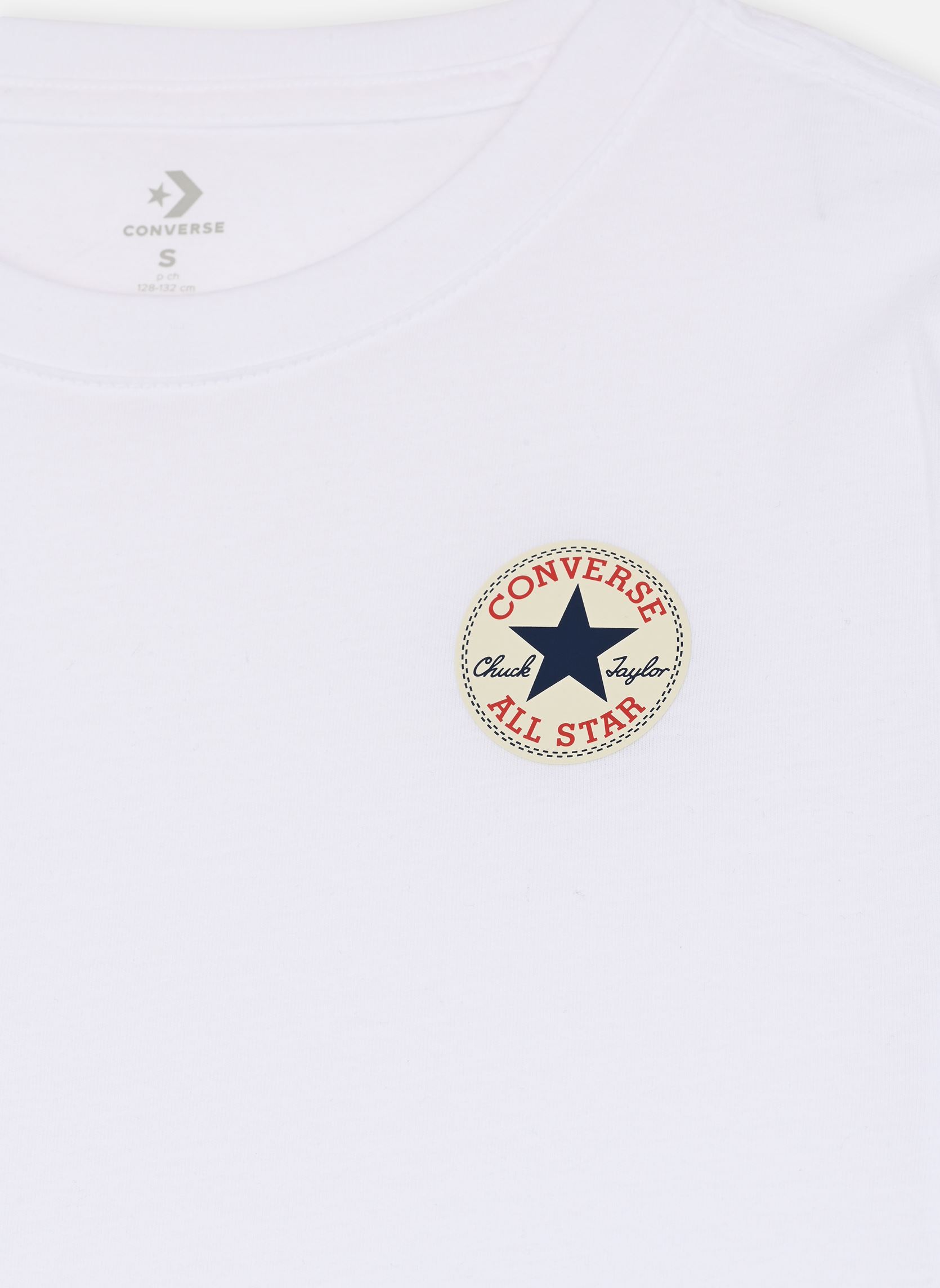 Tee-shirts Cnvb Ss Printed Ctp Tee garçon blanc Converse Apparel Tee-shirts Cnvb Ss Printed Ctp Tee garçon blanc White