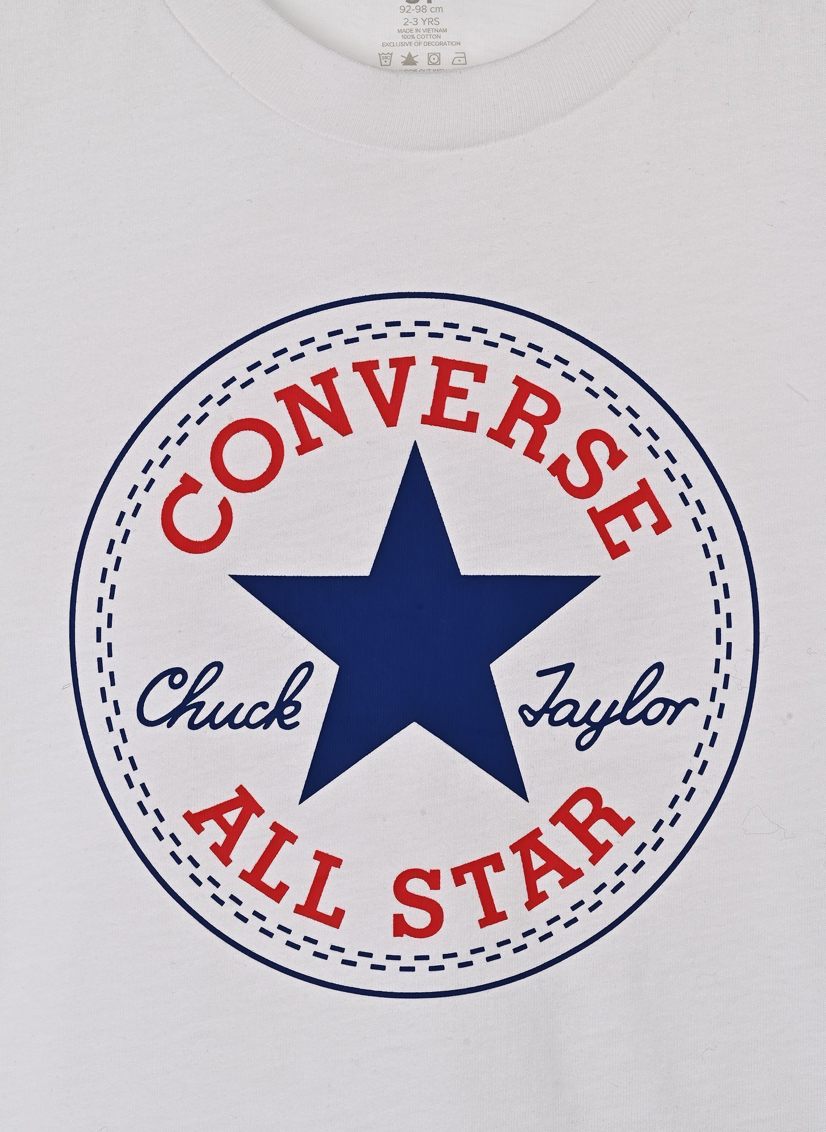 Tee-shirts Cnvb Chuck Patch Tee garçon blanc Converse Apparel Tee-shirts Cnvb Chuck Patch Tee garçon blanc White