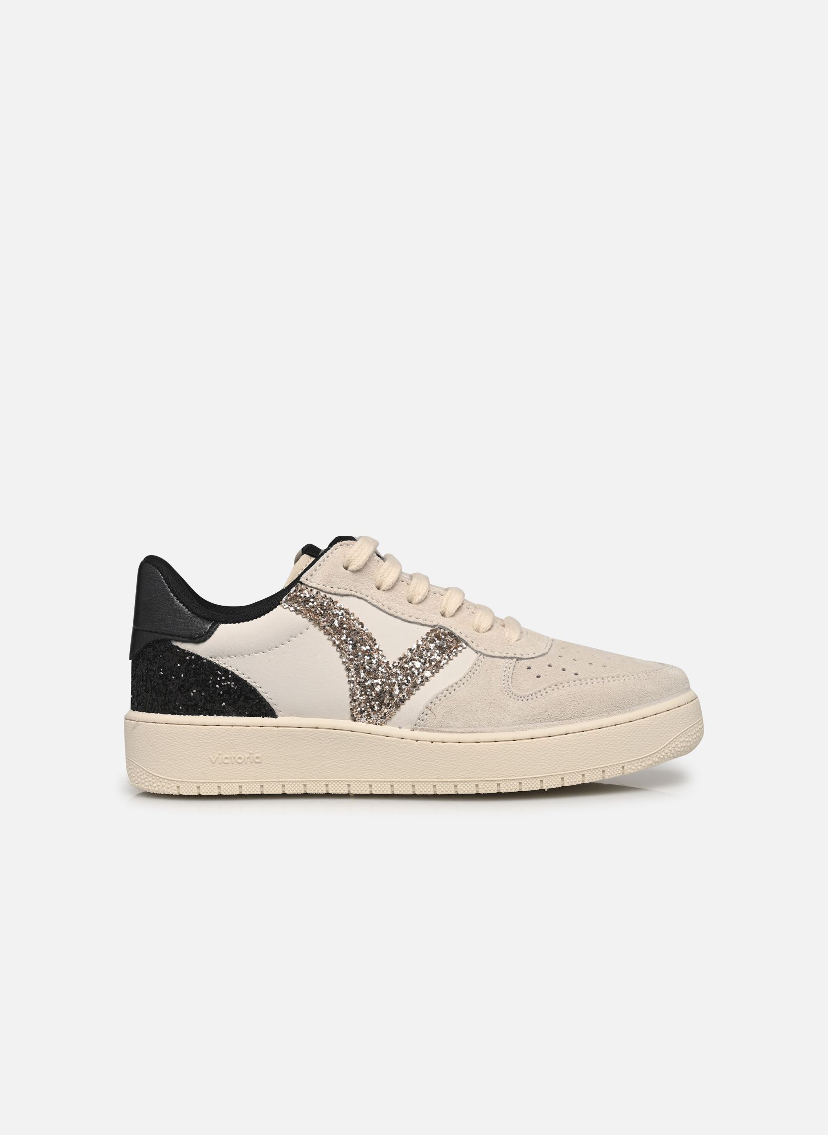 Baskets basses Madrid Serraje & Glitter W femme blanc Victoria Baskets basses Madrid Serraje & Glitter W femme blanc HIELO