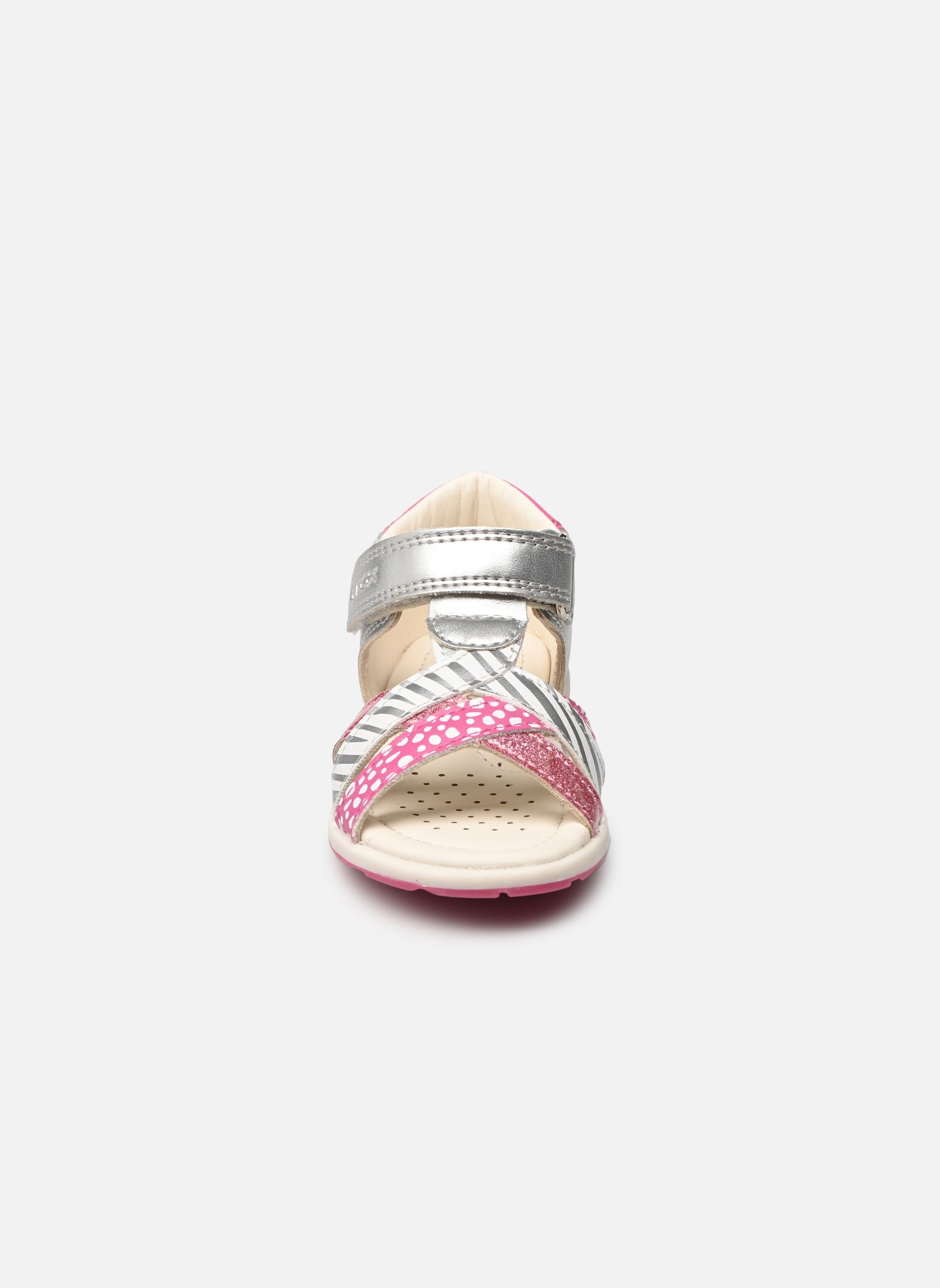 Sandales B Verred B1521B fille argent Geox Sandales B Verred B1521B fille argent Lt Grey/Fuchsia