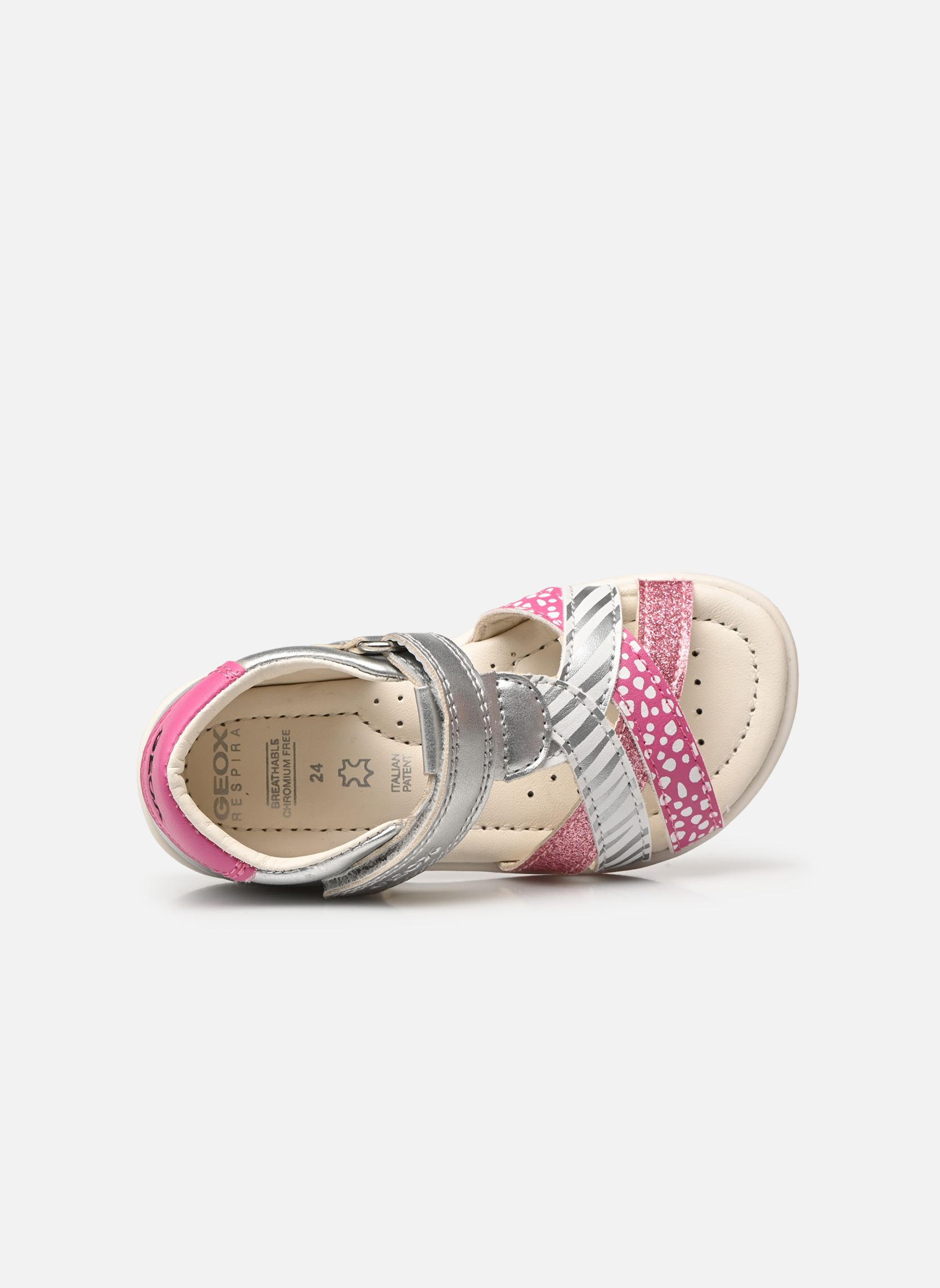 Sandales B Verred B1521B fille argent Geox Sandales B Verred B1521B fille argent Lt Grey/Fuchsia