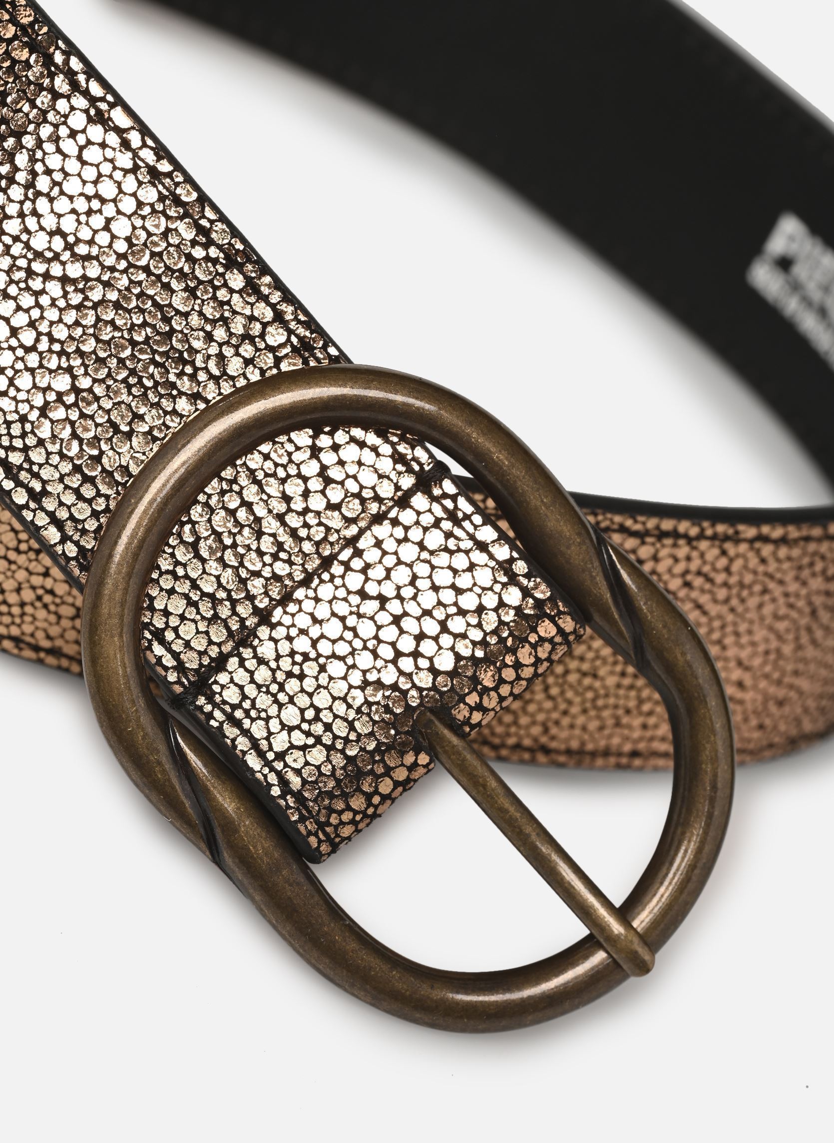 Riemen Laura Leather Jeans Belt fc dames goud en brons Pieces Riemen Laura Leather Jeans Belt fc dames goud en brons Copper