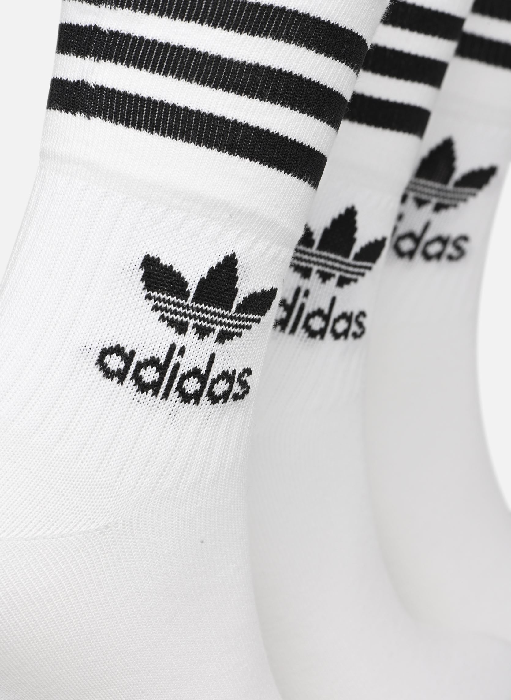 Socken Mid Cut Crw Sck 3Pp - Chaussettes mi-hau weiß adidas originals Socken Mid Cut Crw Sck 3Pp - Chaussettes mi-hau weiß WHITEBLACK